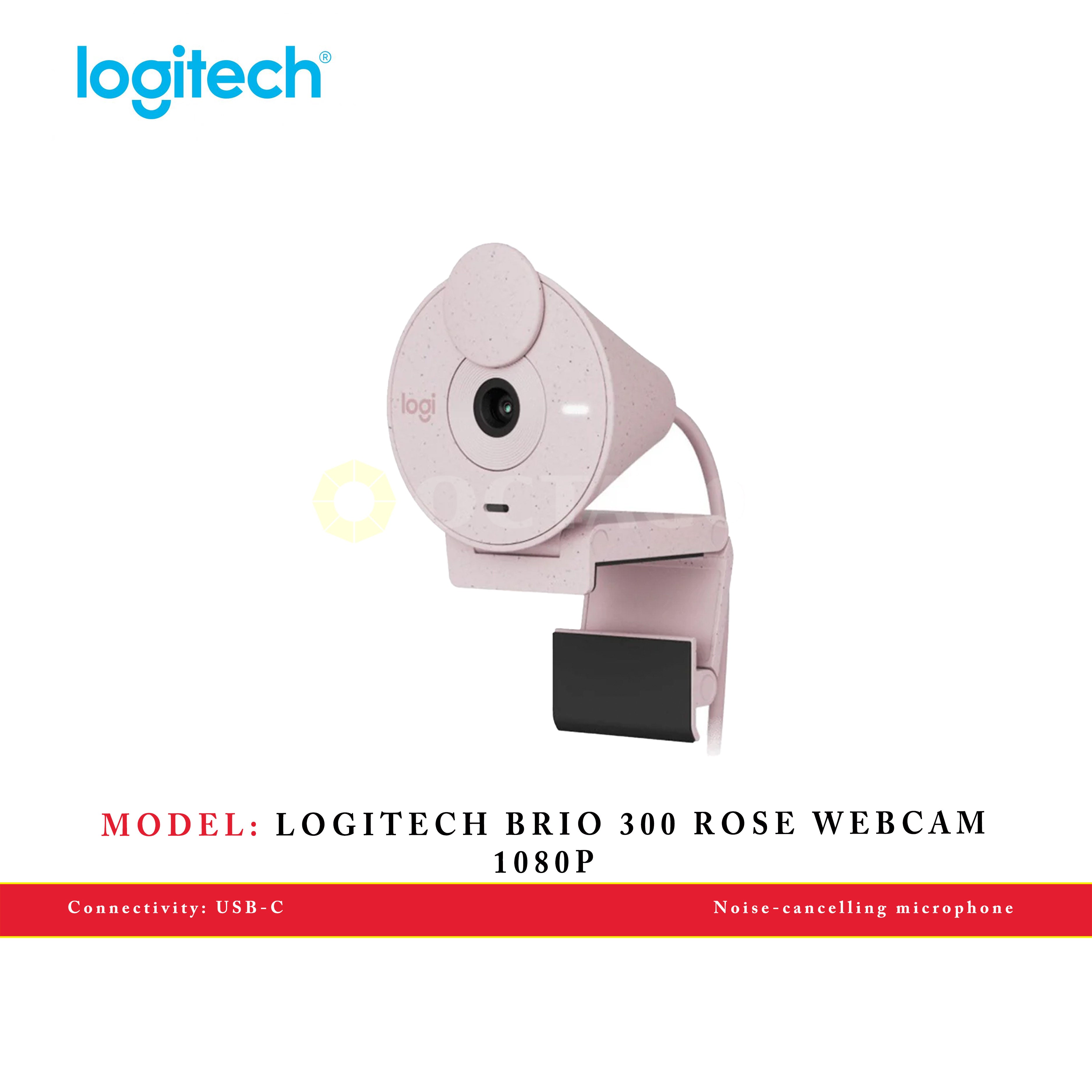 LOGITECH BRIO 300 ROSE WEBCAM 1080P