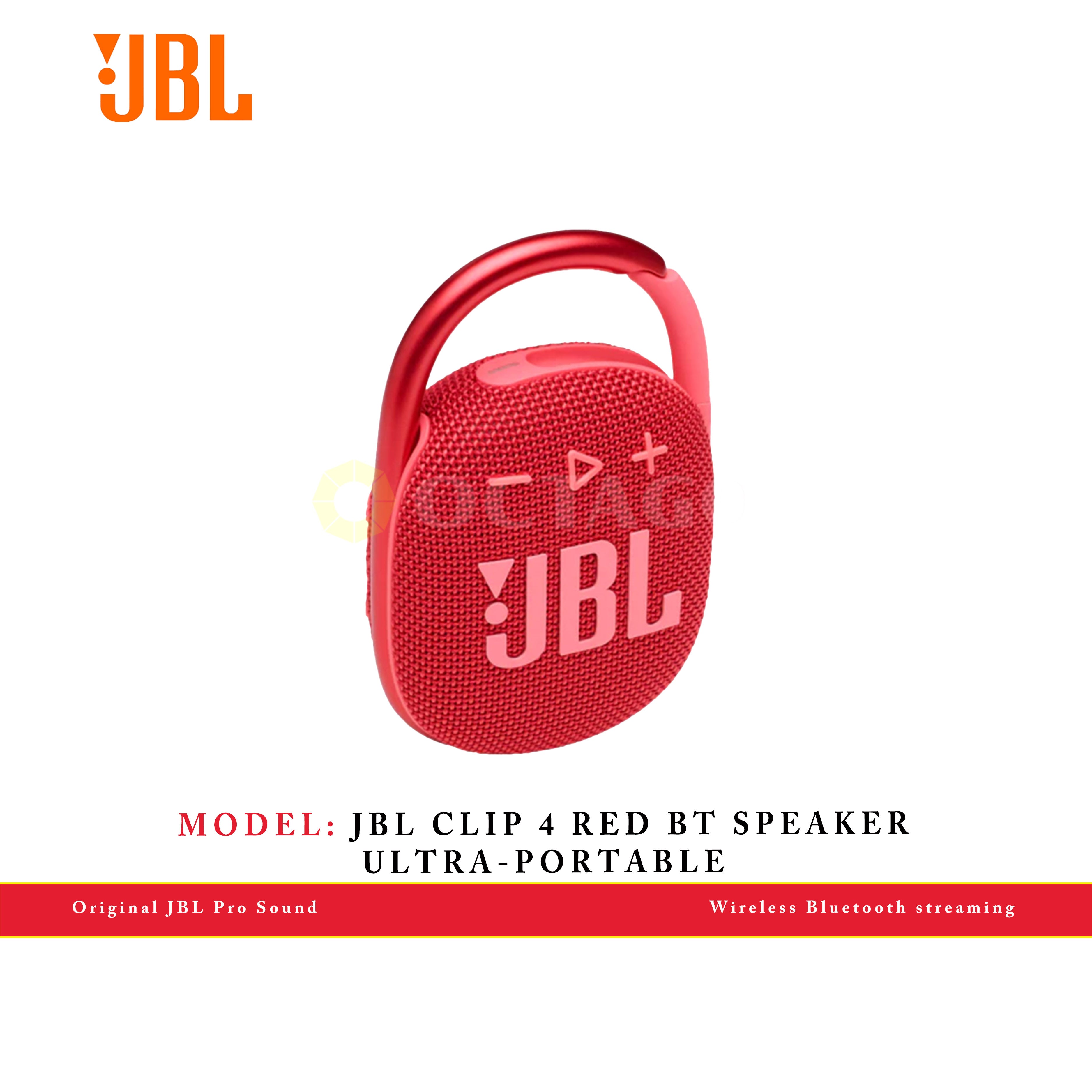 JBL CLIP 4 RED BT SPEAKER ULTRA-PORTABLE