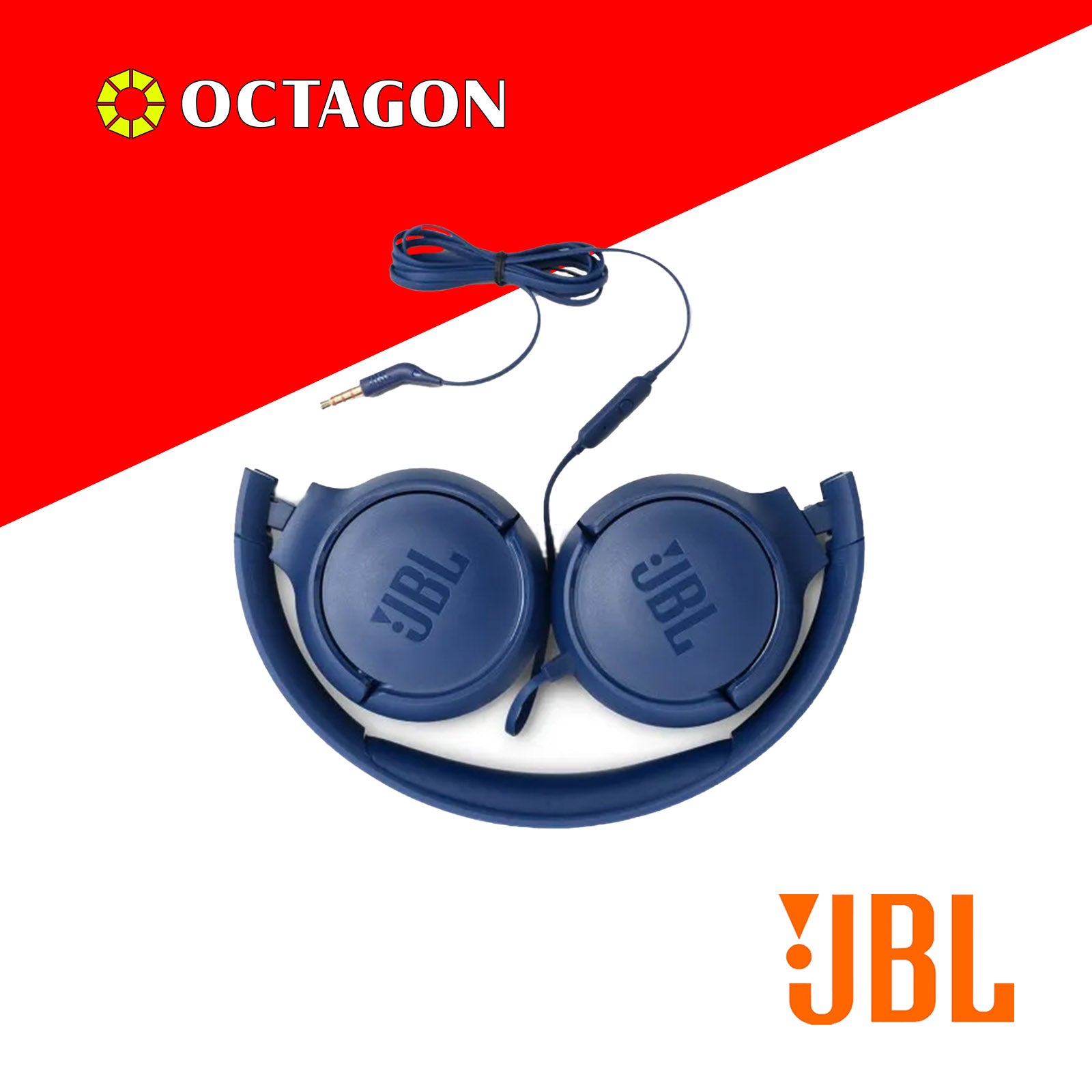 JBL T500 BLUE WIRE ON EAR HEAD PHONE