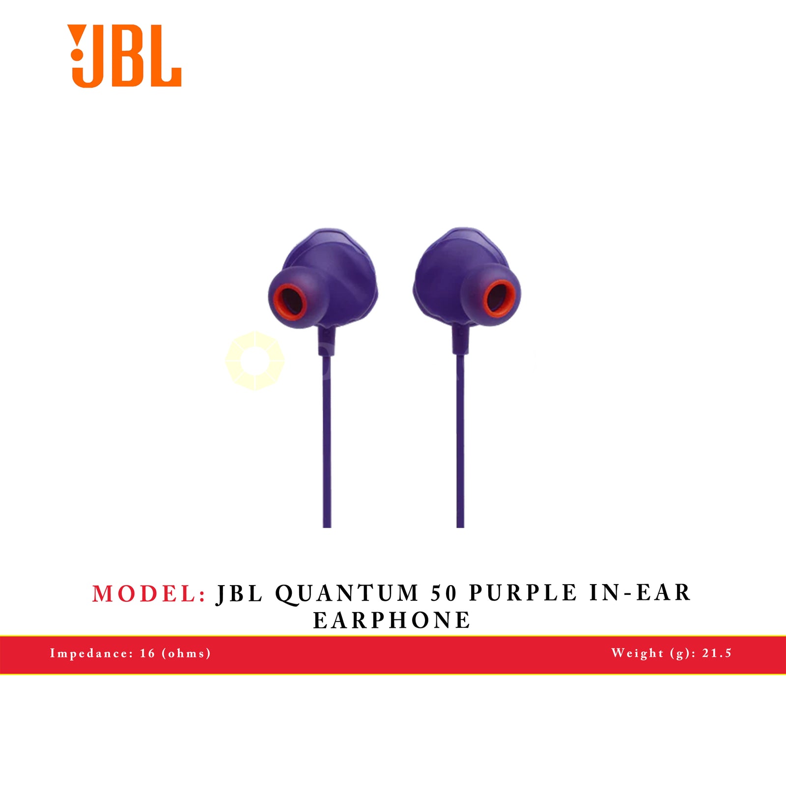 JBL QUANTUM 50 PURPLE IN-EAR EARPHONE