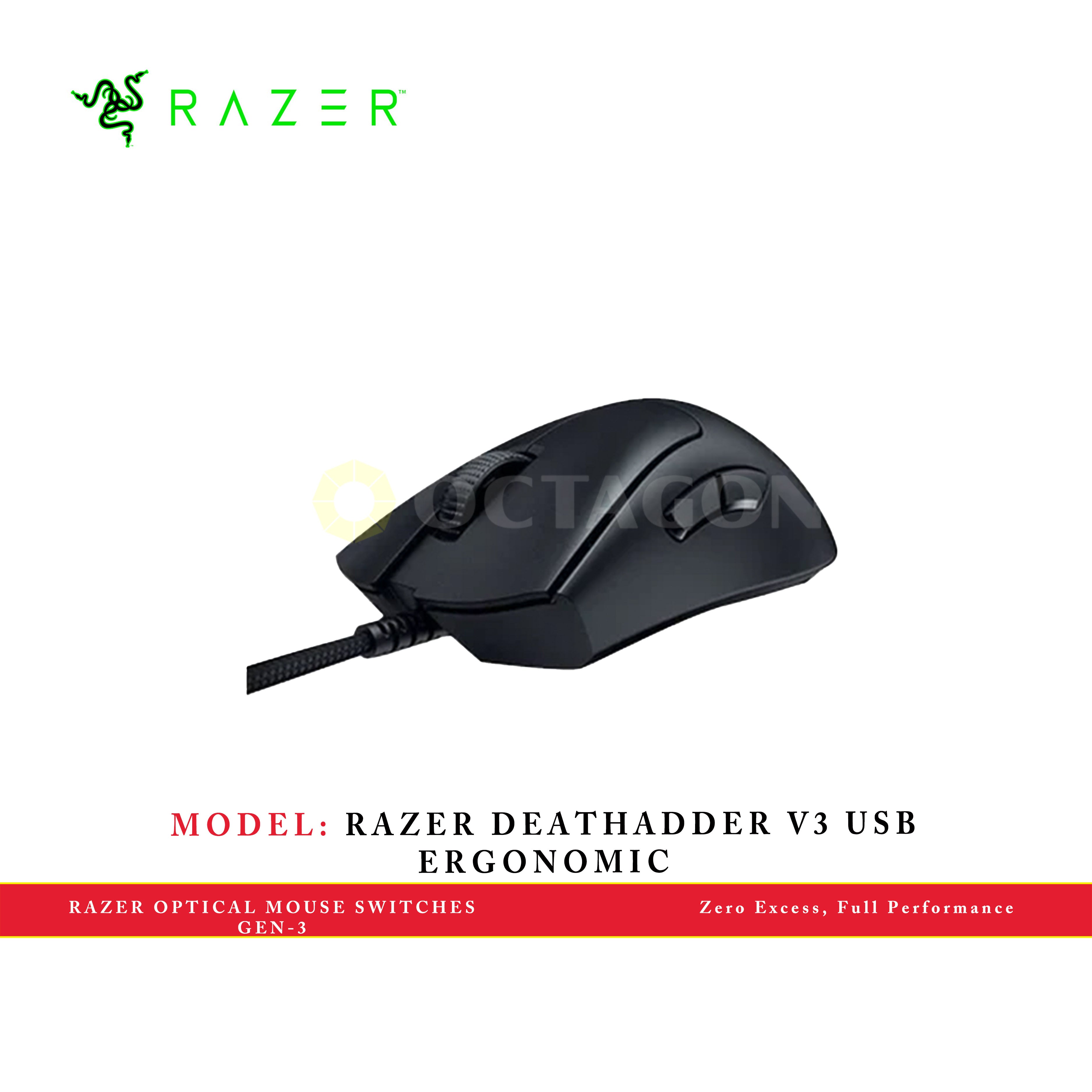 RAZER DEATHADDER V3 USB ERGONOMIC