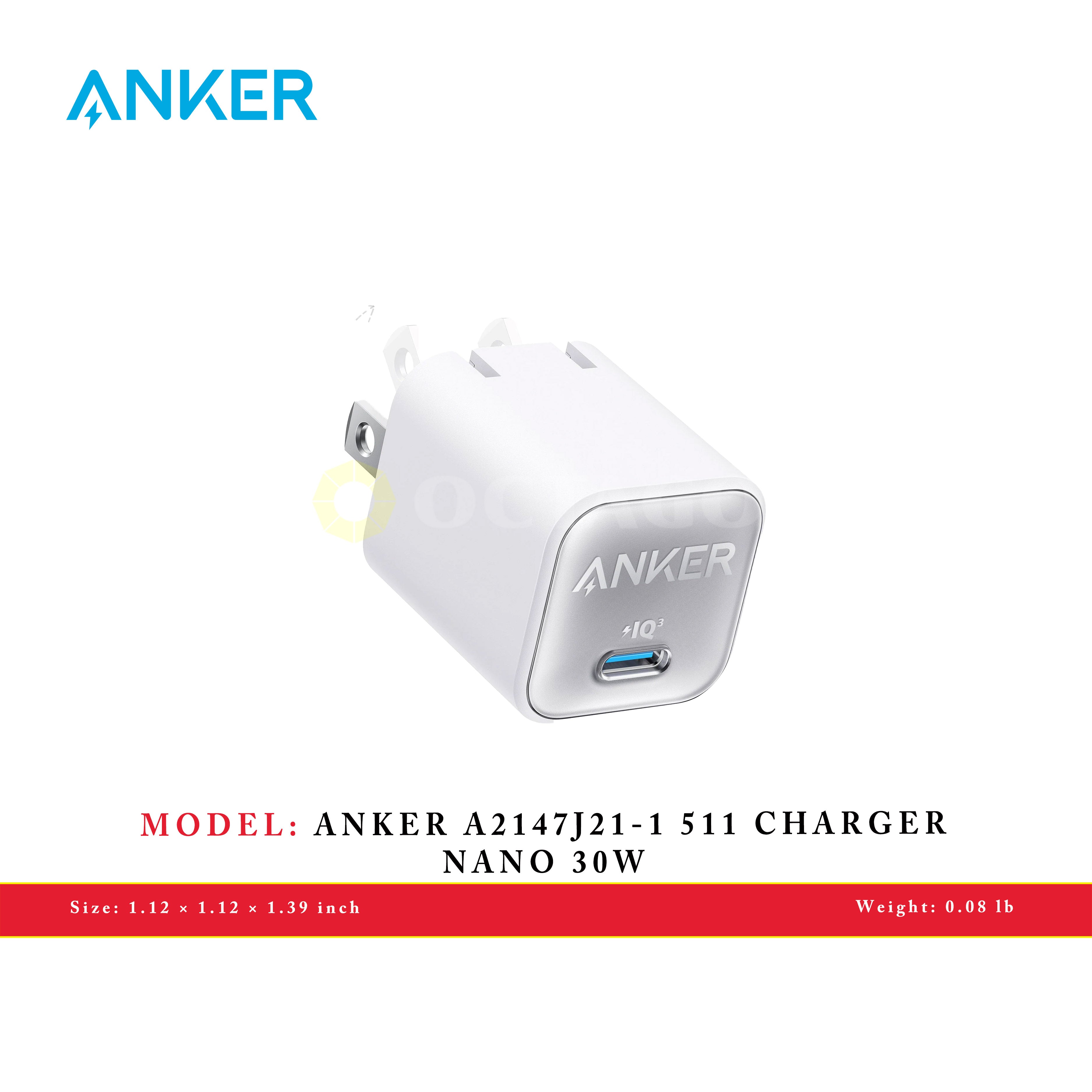 ANKER A2147J21-1 511 CHARGER NANO 30W