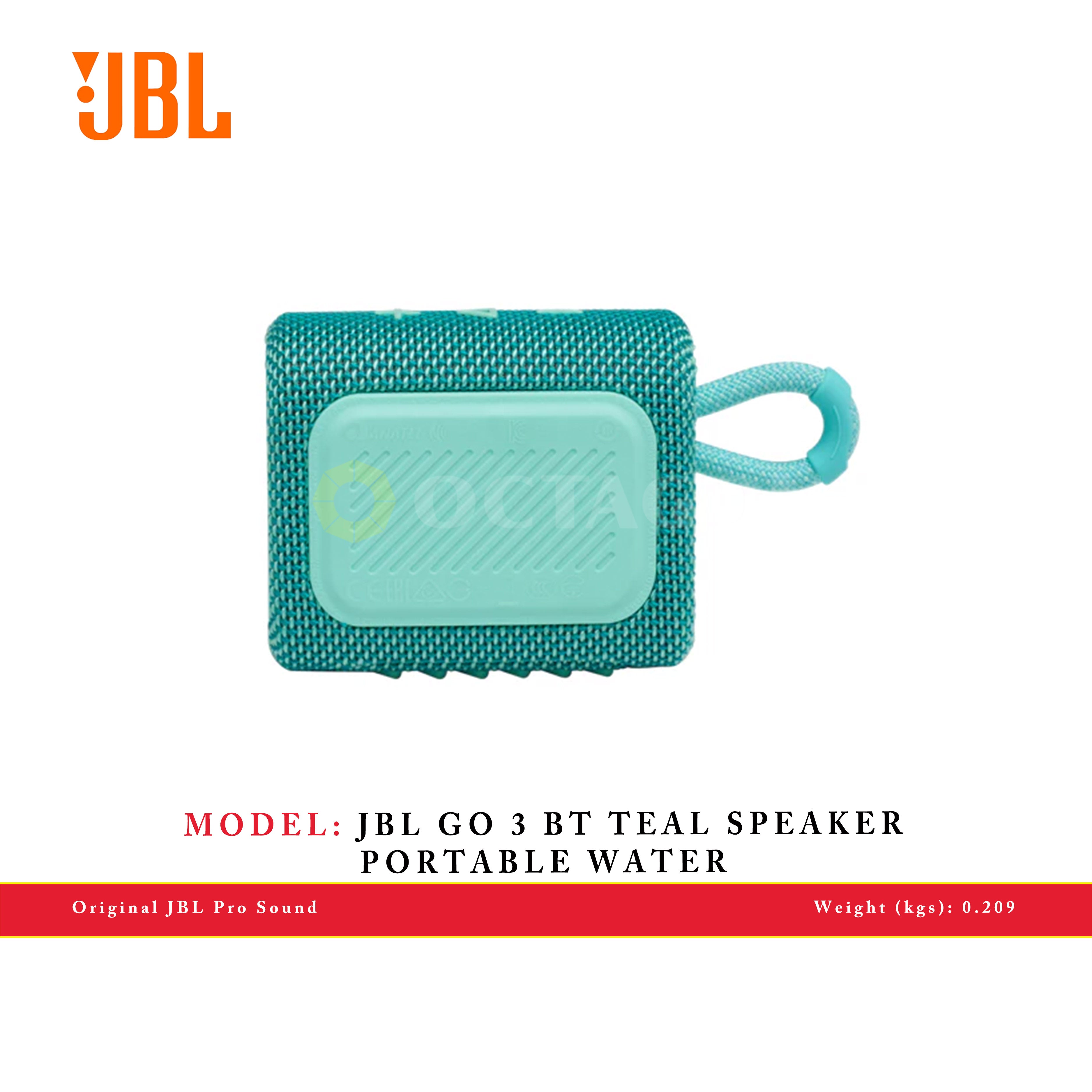 JBL GO 3 BT TEAL SPEAKER PORTABLE WATER