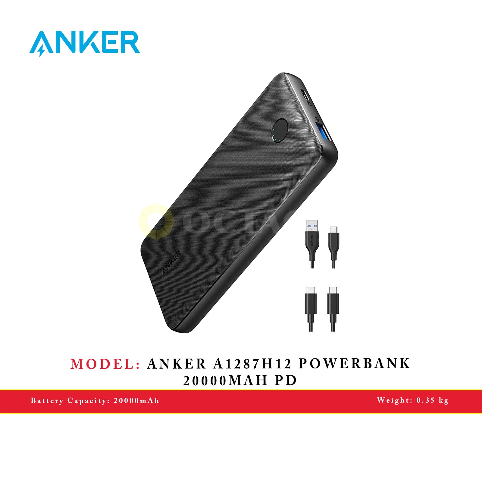 ANKER A1287H12 POWERBANK 20000MAH PD