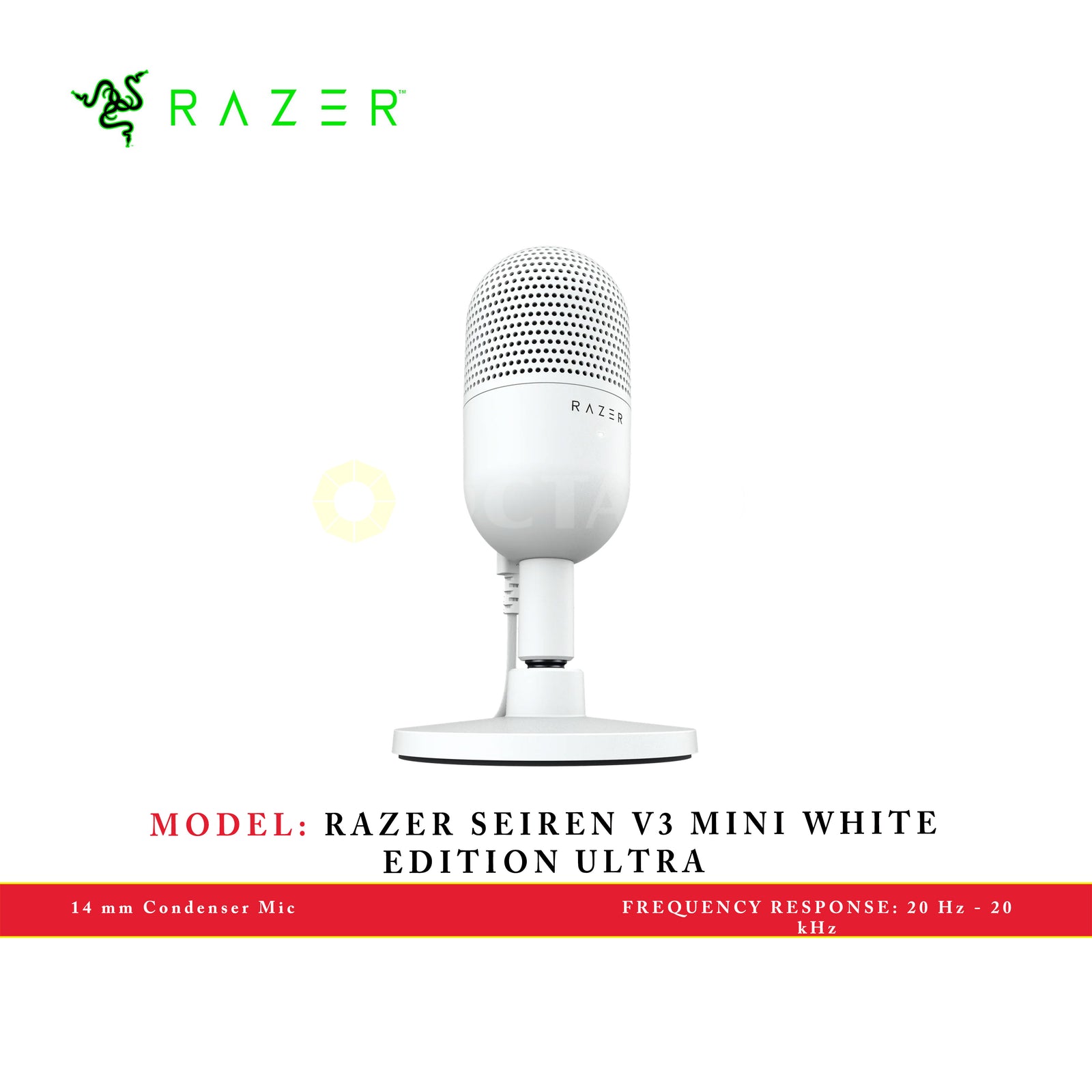 RAZER SEIREN V3 MINI WHITE EDITION ULTRA MICROPHONE