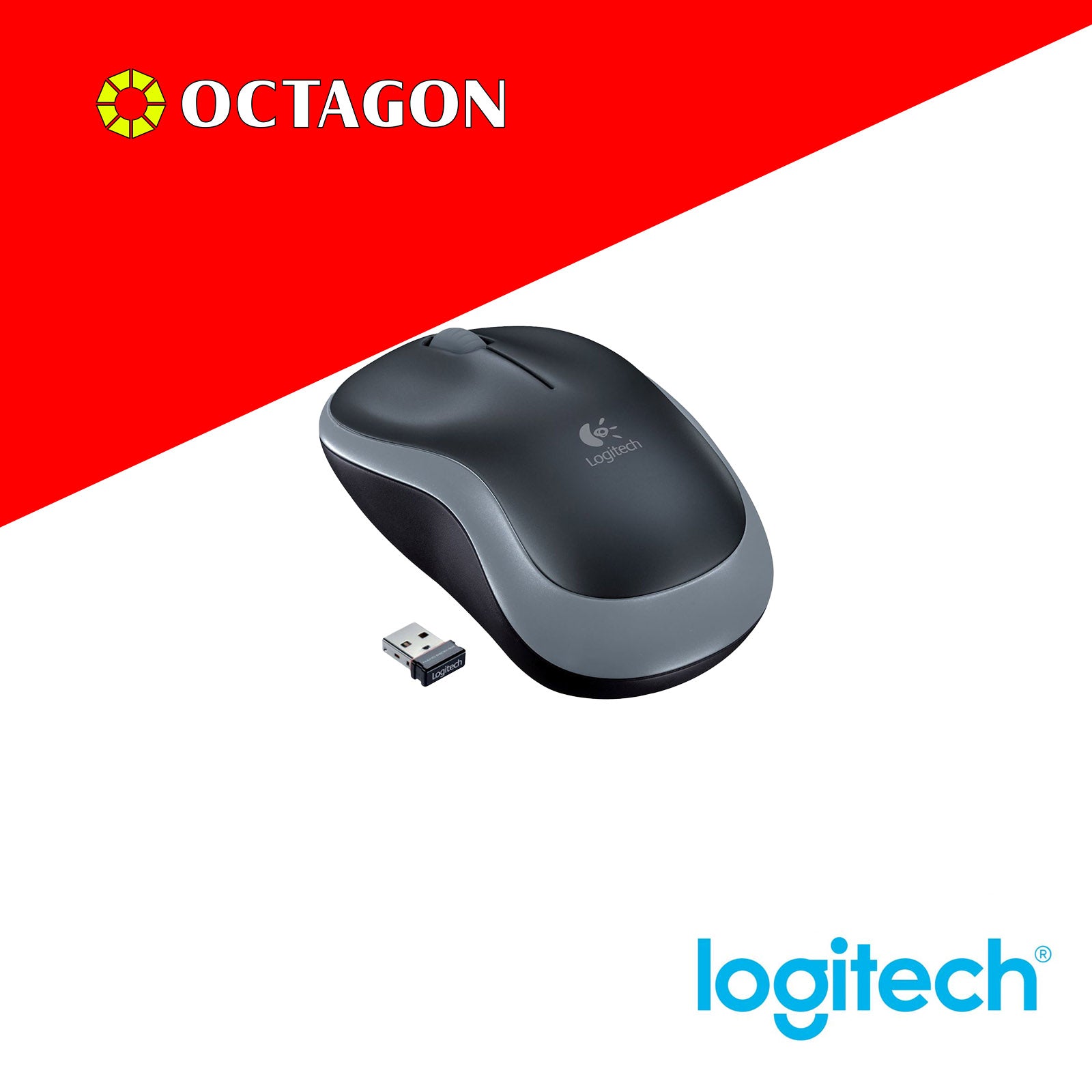 LOGITECH M185 GRAY WIRELESS MOUSE