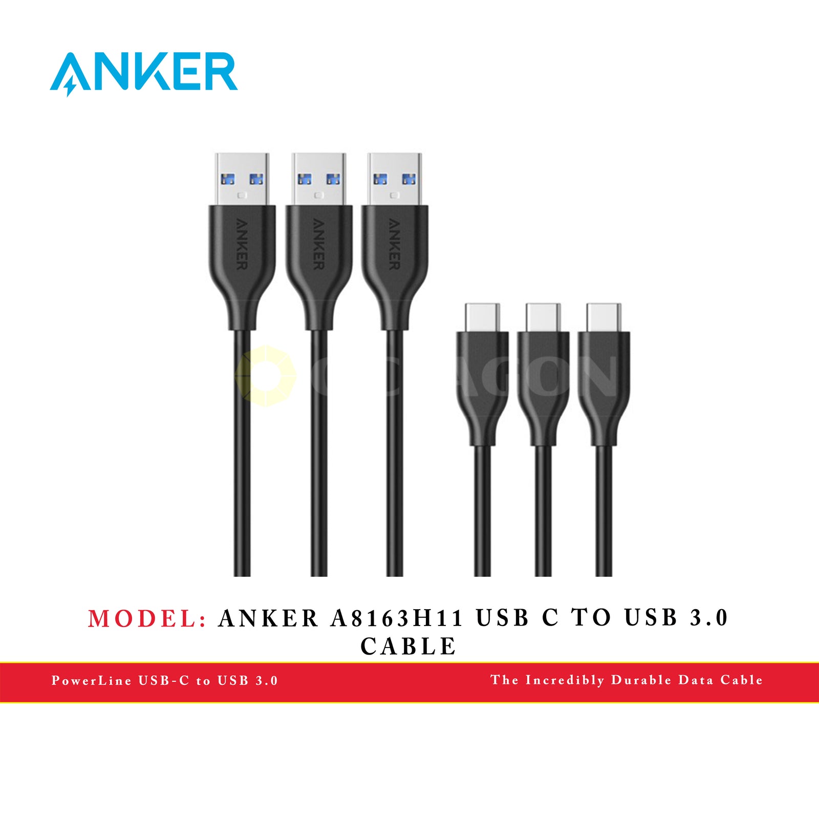 ANKER A8163H11 USB C TO USB 3.0 CABLE