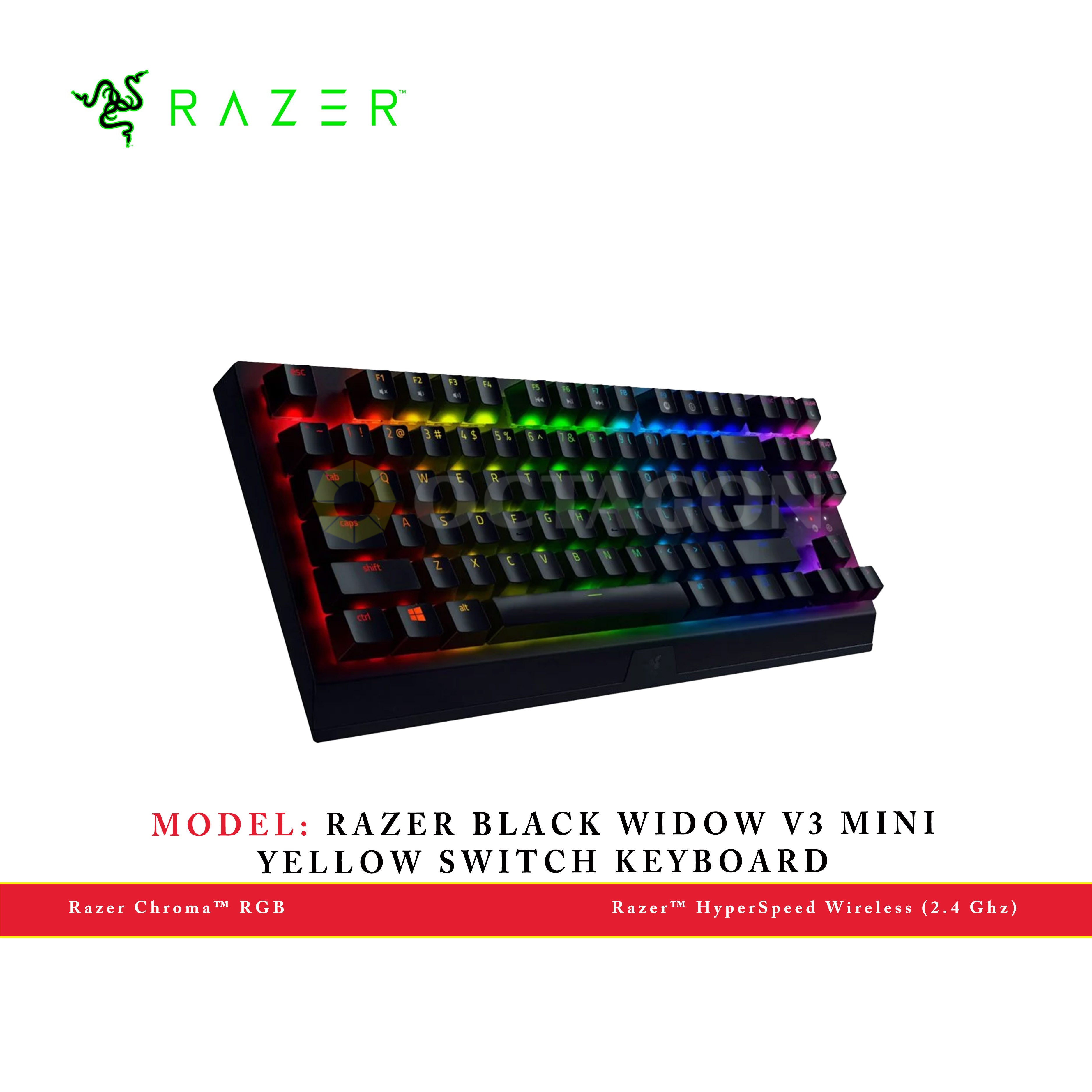 RAZER BLACK WIDOW V3 MINI YELLOW SWITCH KEYBOARD