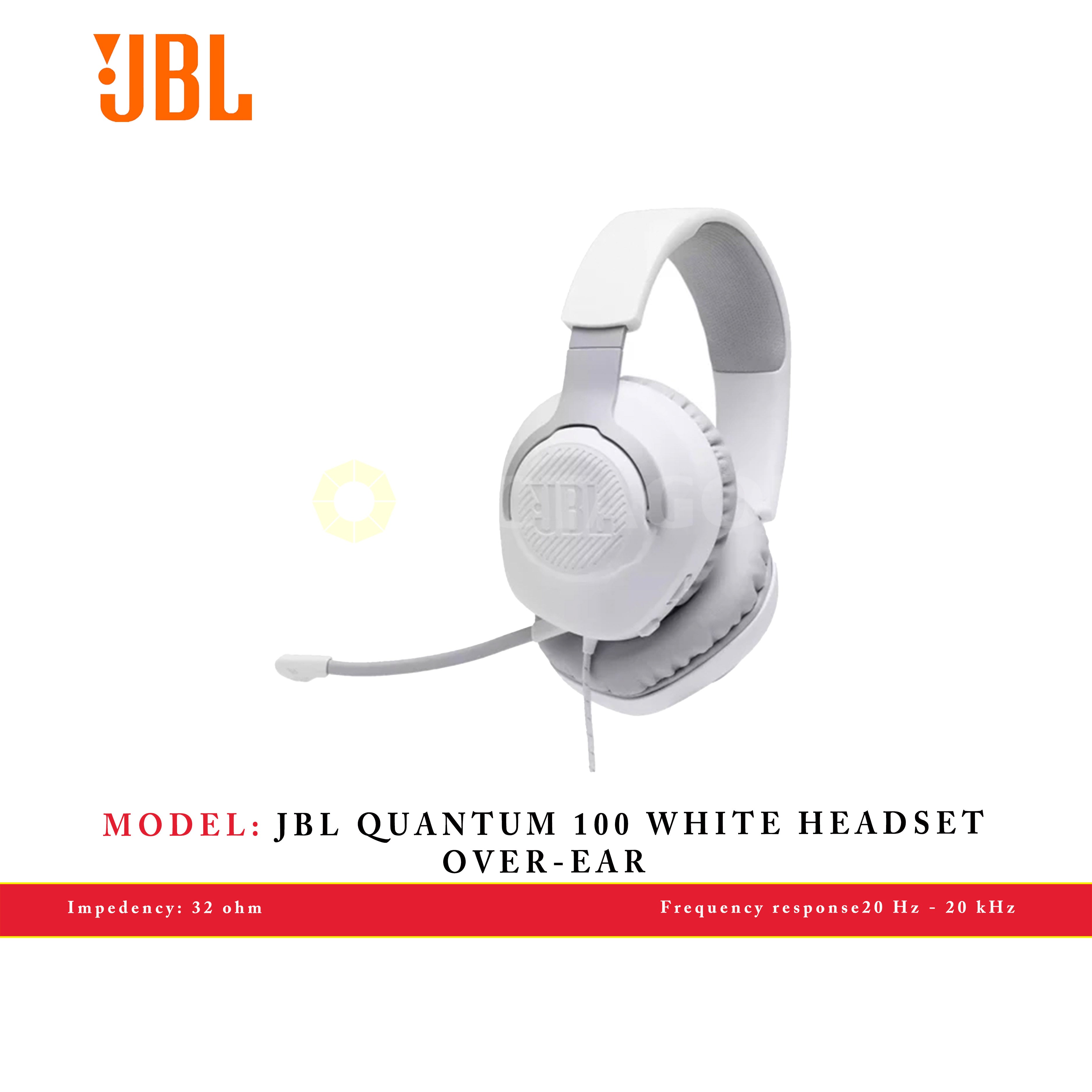 JBL QUANTUM 100 WHITE HEADSET OVER-EAR