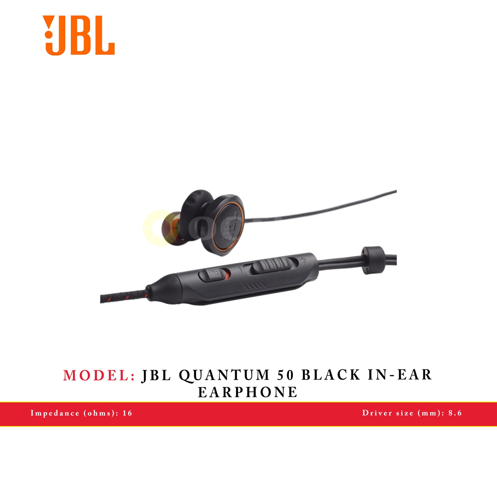 JBL QUANTUM 50 BLACK IN-EAR EARPHONE