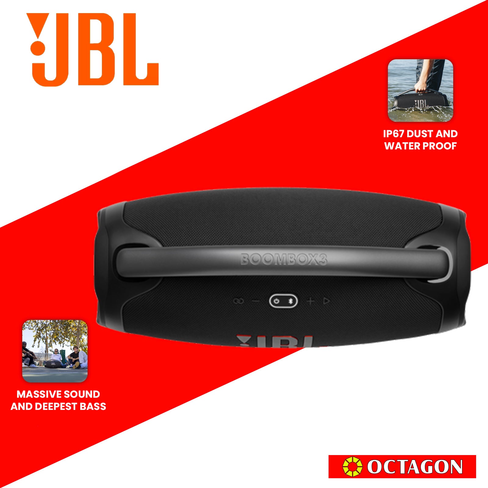 JBL BOOMBOX 3 AS BLACK SPEAKER