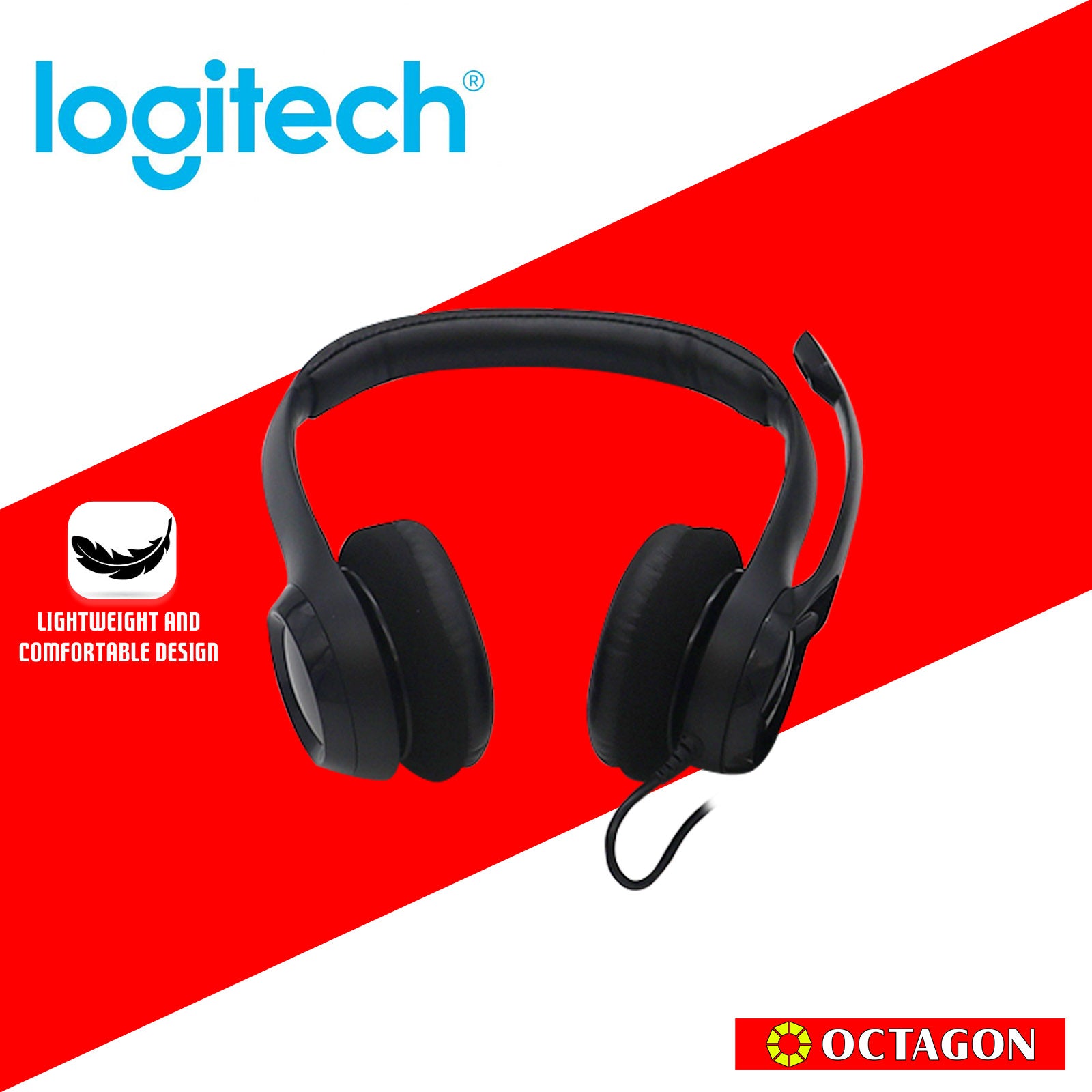 LOGITECH H390 BLACK USB PLUG CLEARCHAT COMFORT HEADSET