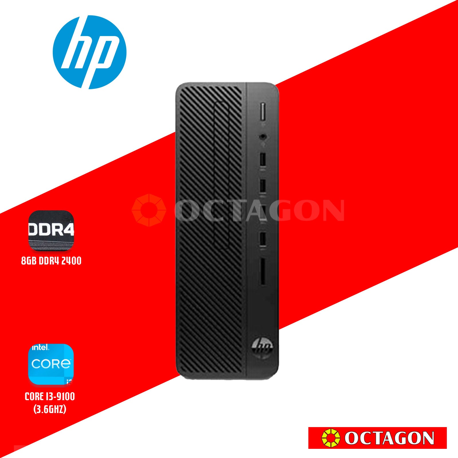 HP DT SLIM S01-PF0127D/ CORE I3-9100