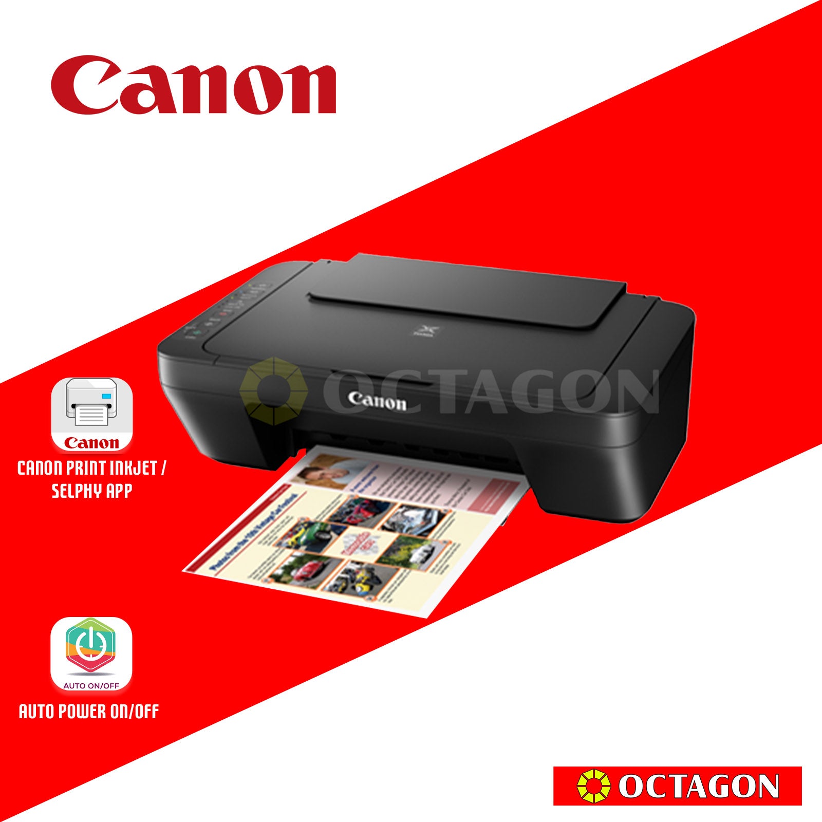 CANON PIXMA MG3070S BLACK WIRELESS