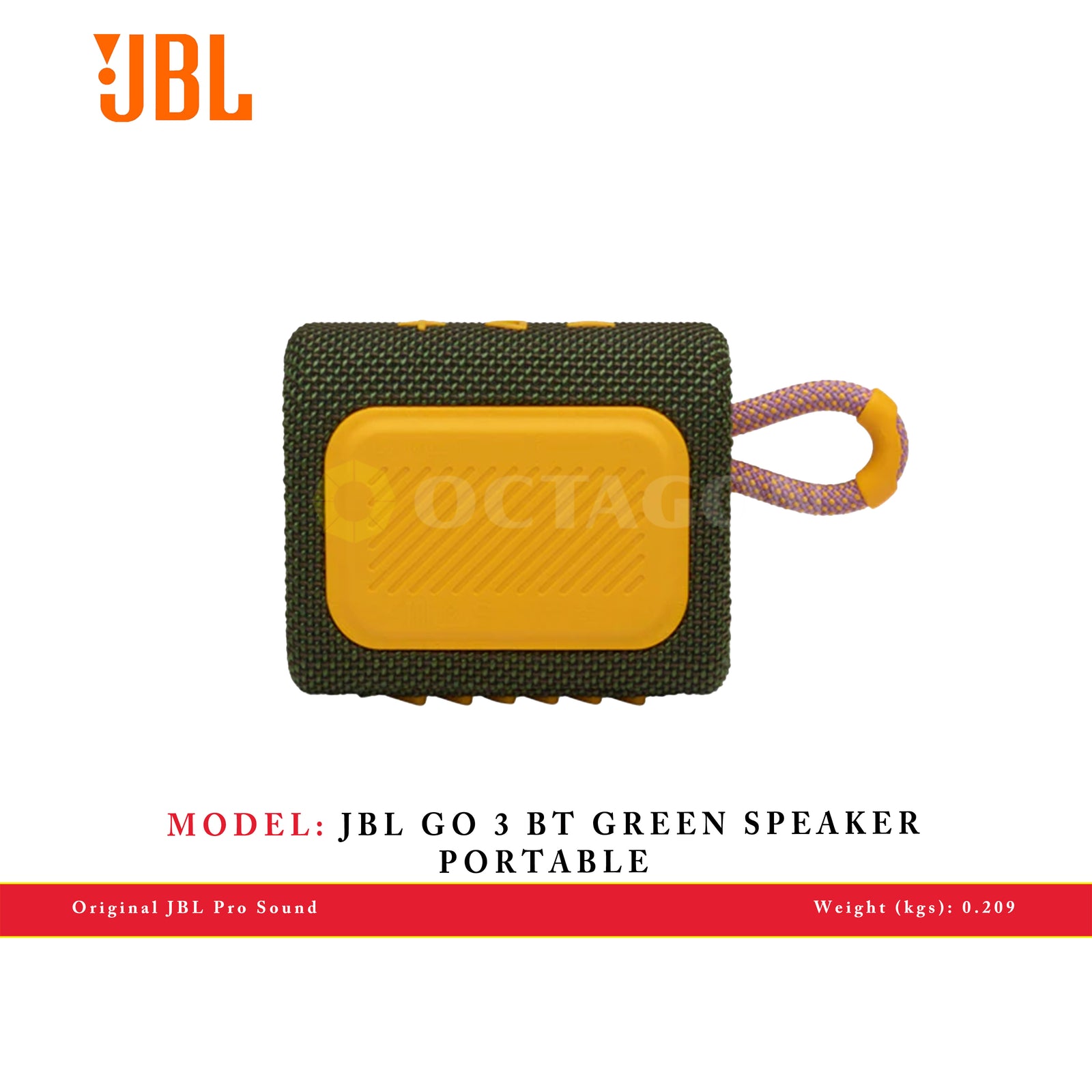 JBL GO 3 BT GREEN SPEAKER PORTABLE