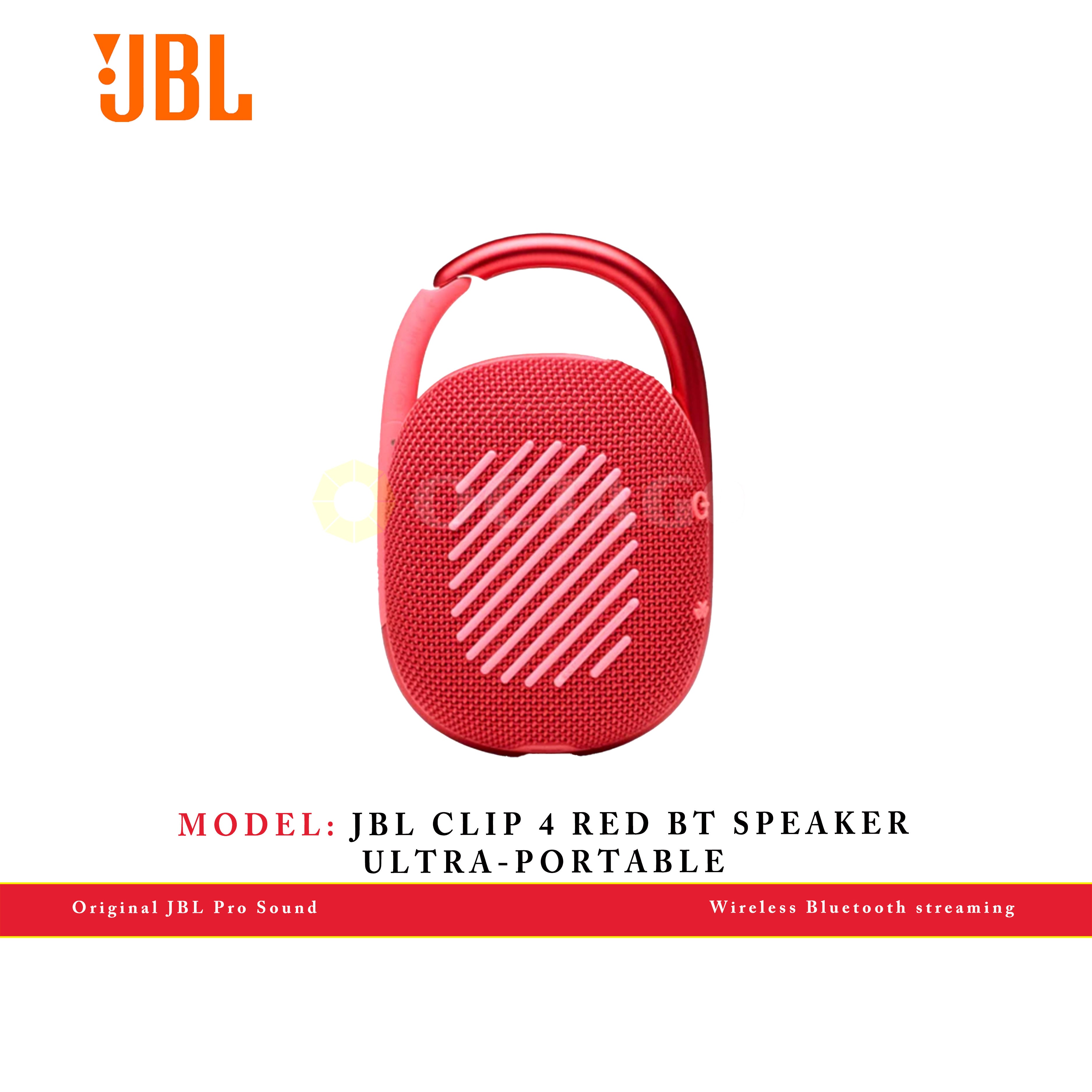 JBL CLIP 4 RED BT SPEAKER ULTRA-PORTABLE