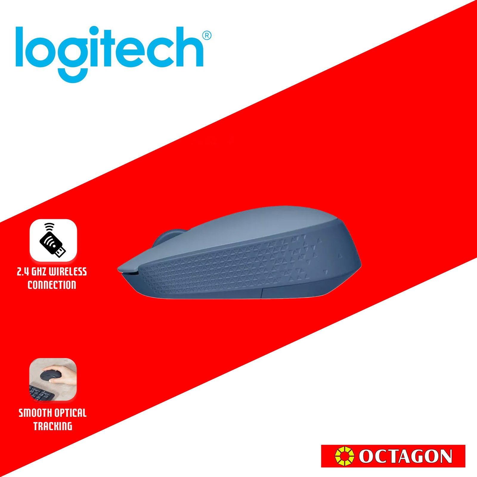 LOGITECH M171 BLUEGREY WIRELESS MOUSE