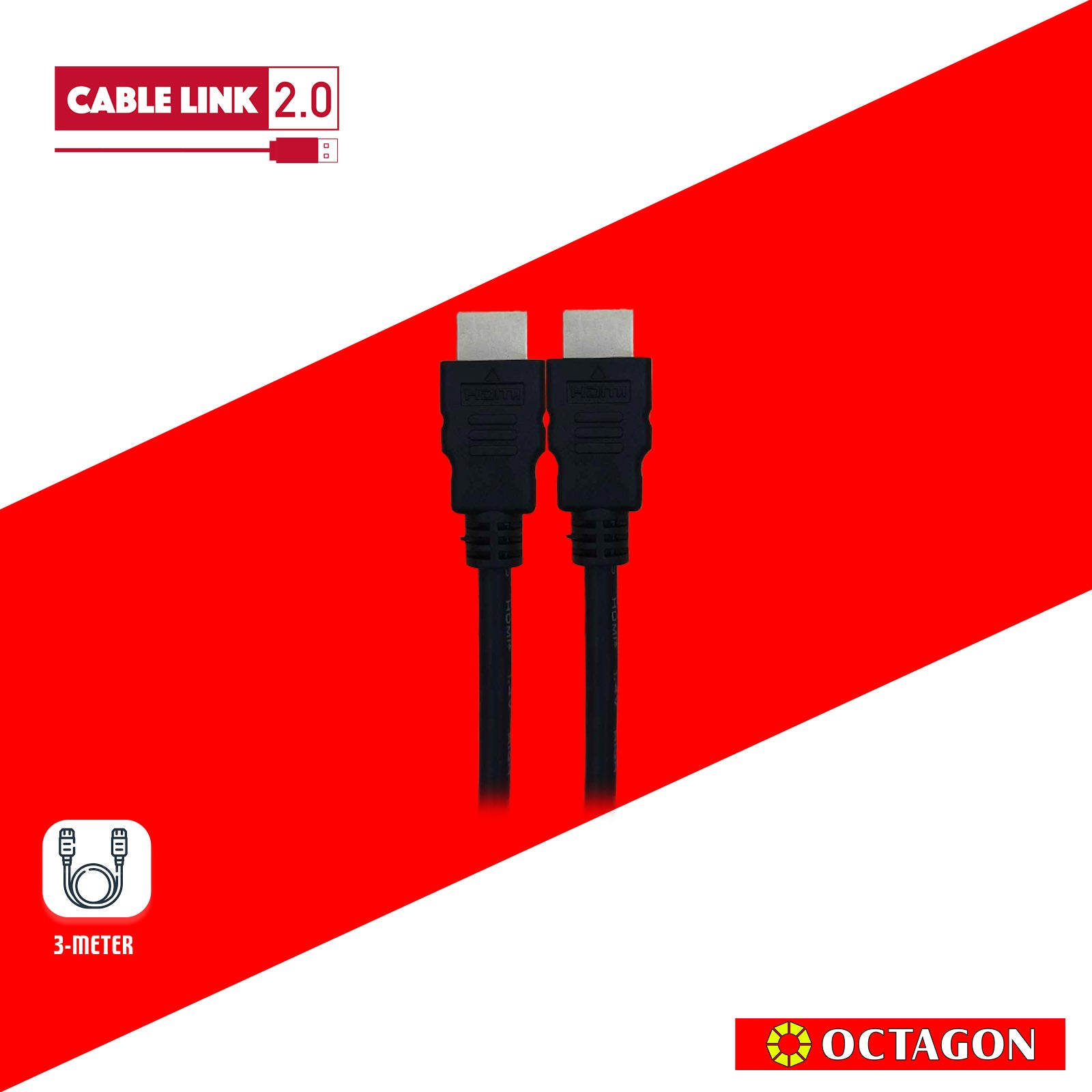 CABLE LINK2.0 FC03-3 3M HDMI 1.4V AM/AM CCS+BC OD:6.0MM 15+1PIN CABLE