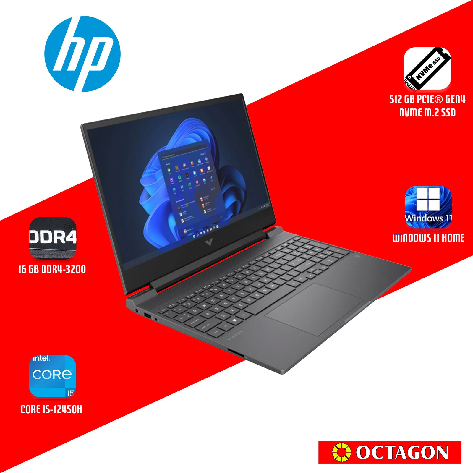 HP VICTUS 15-FA1447TX/ CORE I5-12450H