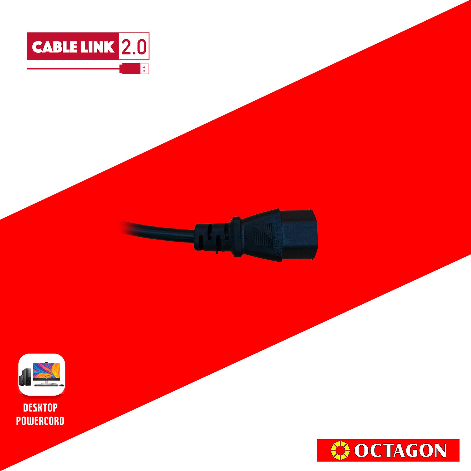 CABLE LINK2.0 FC02-1 DESKTOP POWERCORD (EPC-02) 1.8M BLACK 0.5MM US TYPE