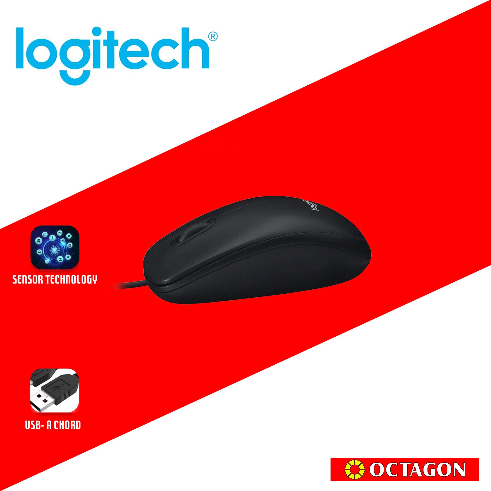 LOGITECH B100 BOX BLACK OPT. USB MOUSE