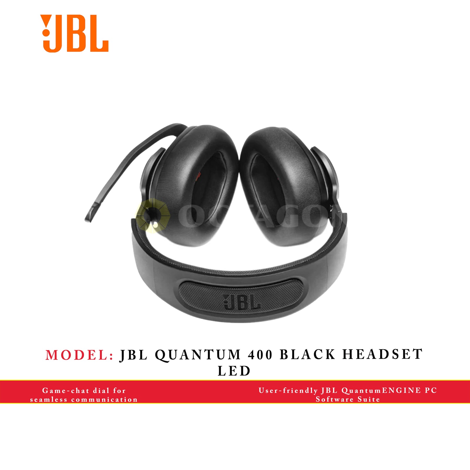 JBL QUANTUM 400 BLACK HEADSET LED