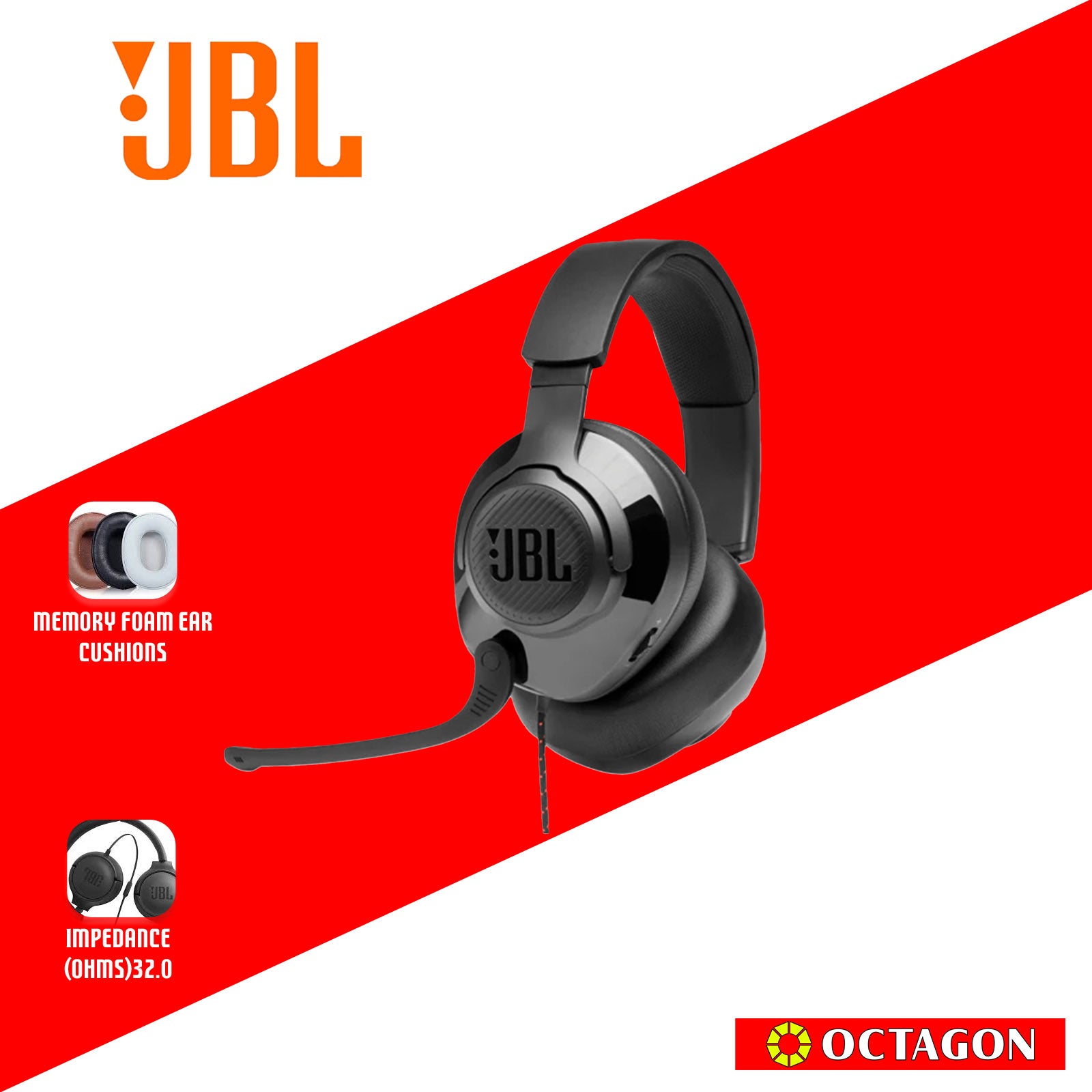 JBL QUANTUM 200 BLACK HEADSET