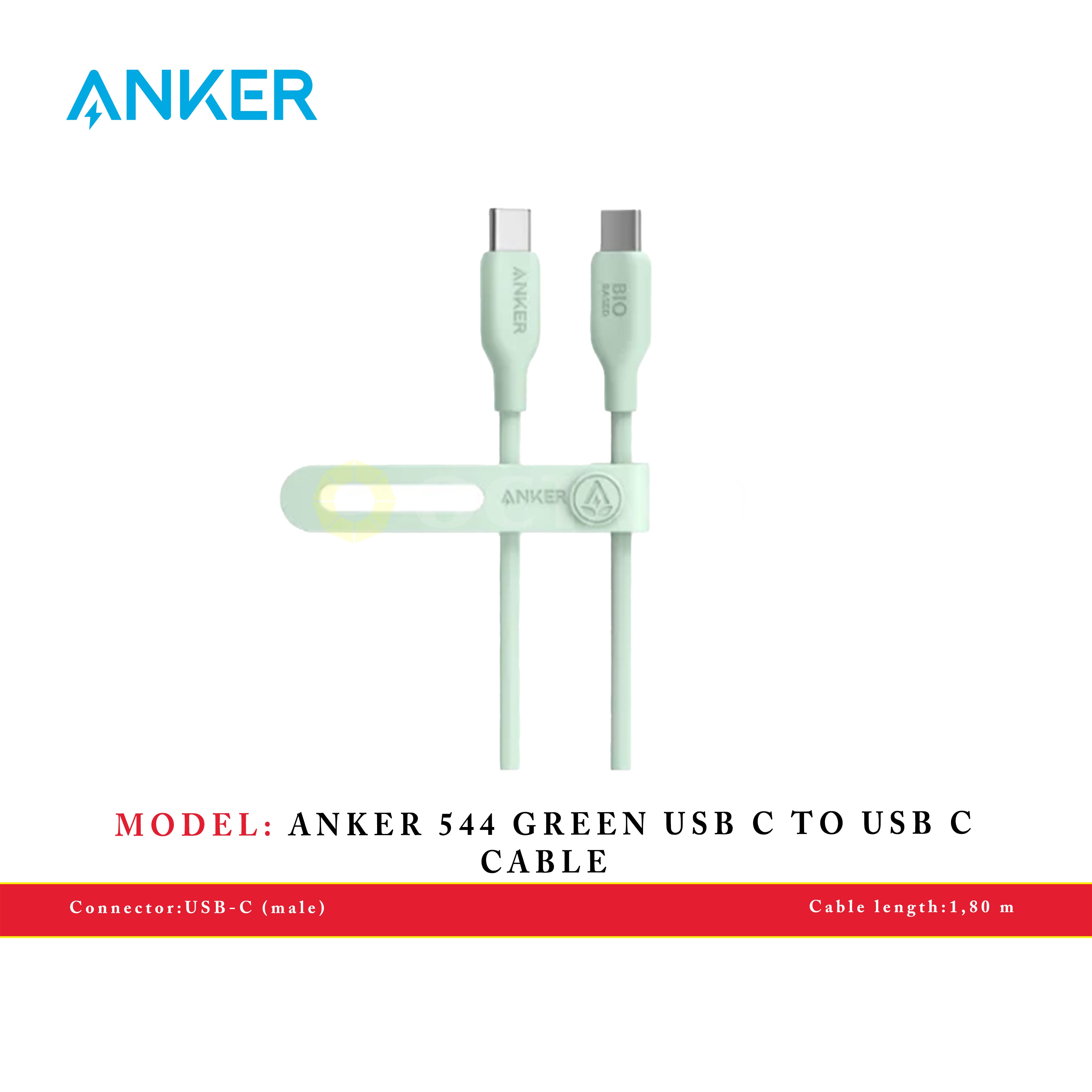 ANKER 544 GREEN USB C TO USB C CABLE