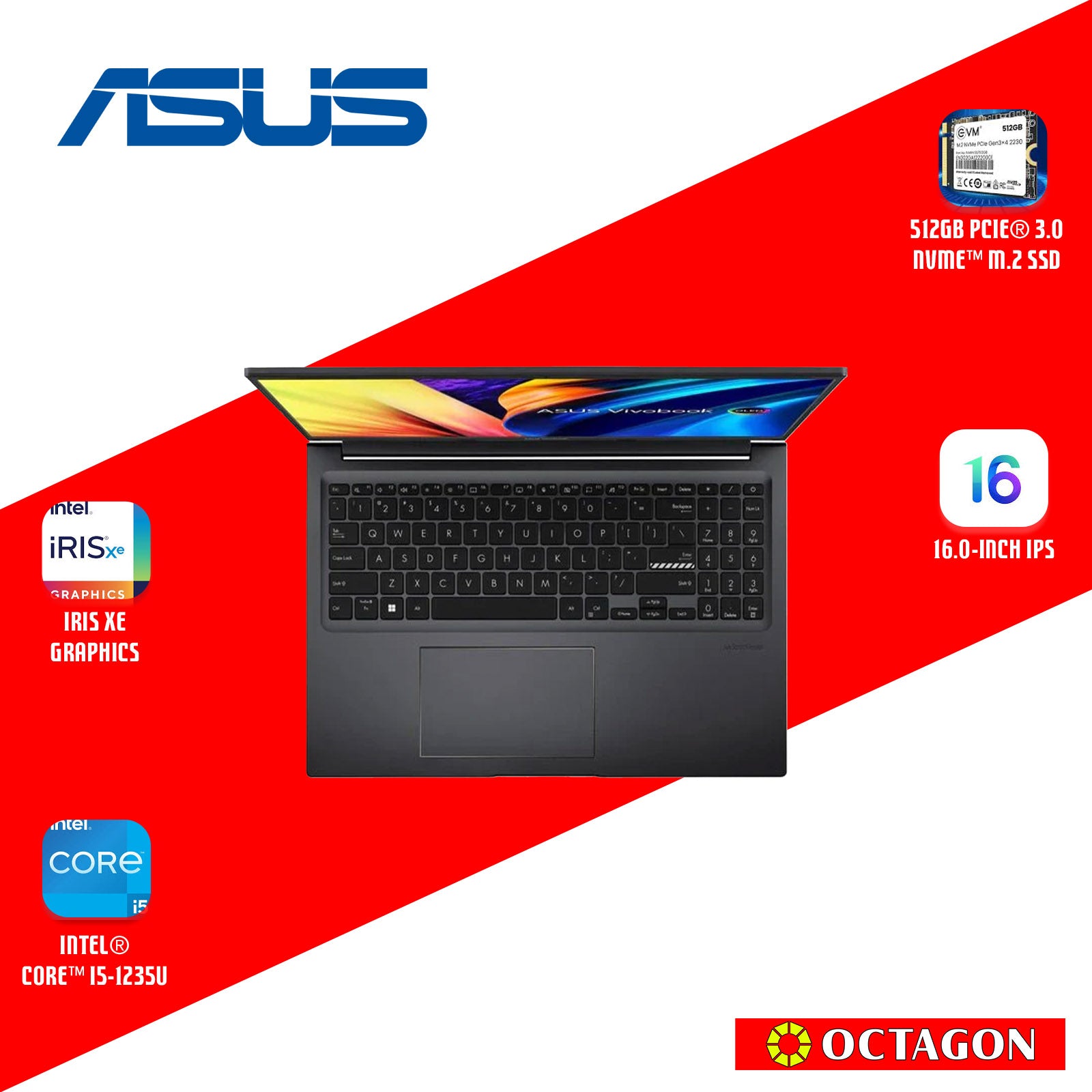 ASUS X1605ZA-MB819WSM/ CORE I5-1235U