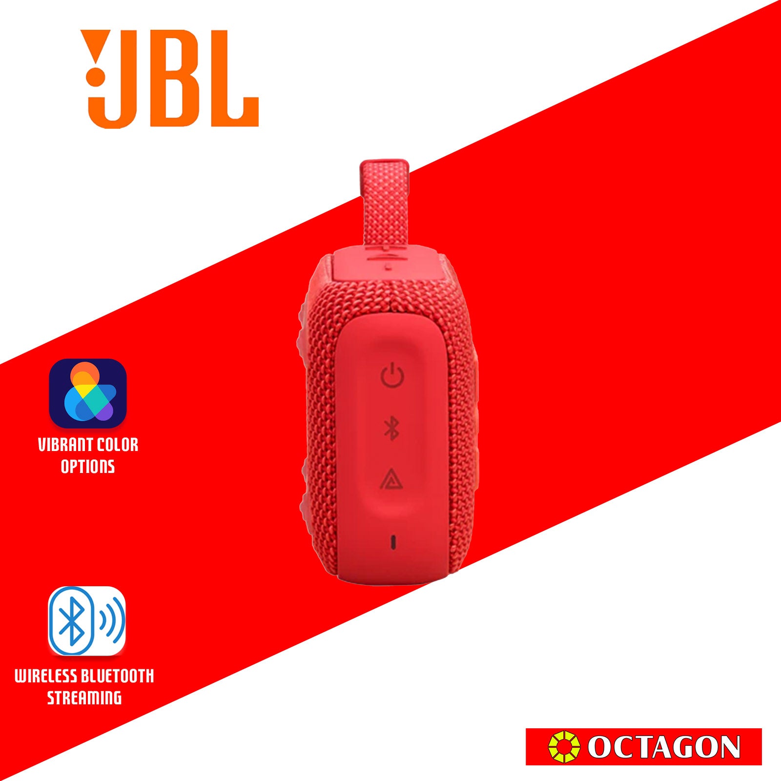 JBL G0 4 BT RED SPEAKER  PORTABLE