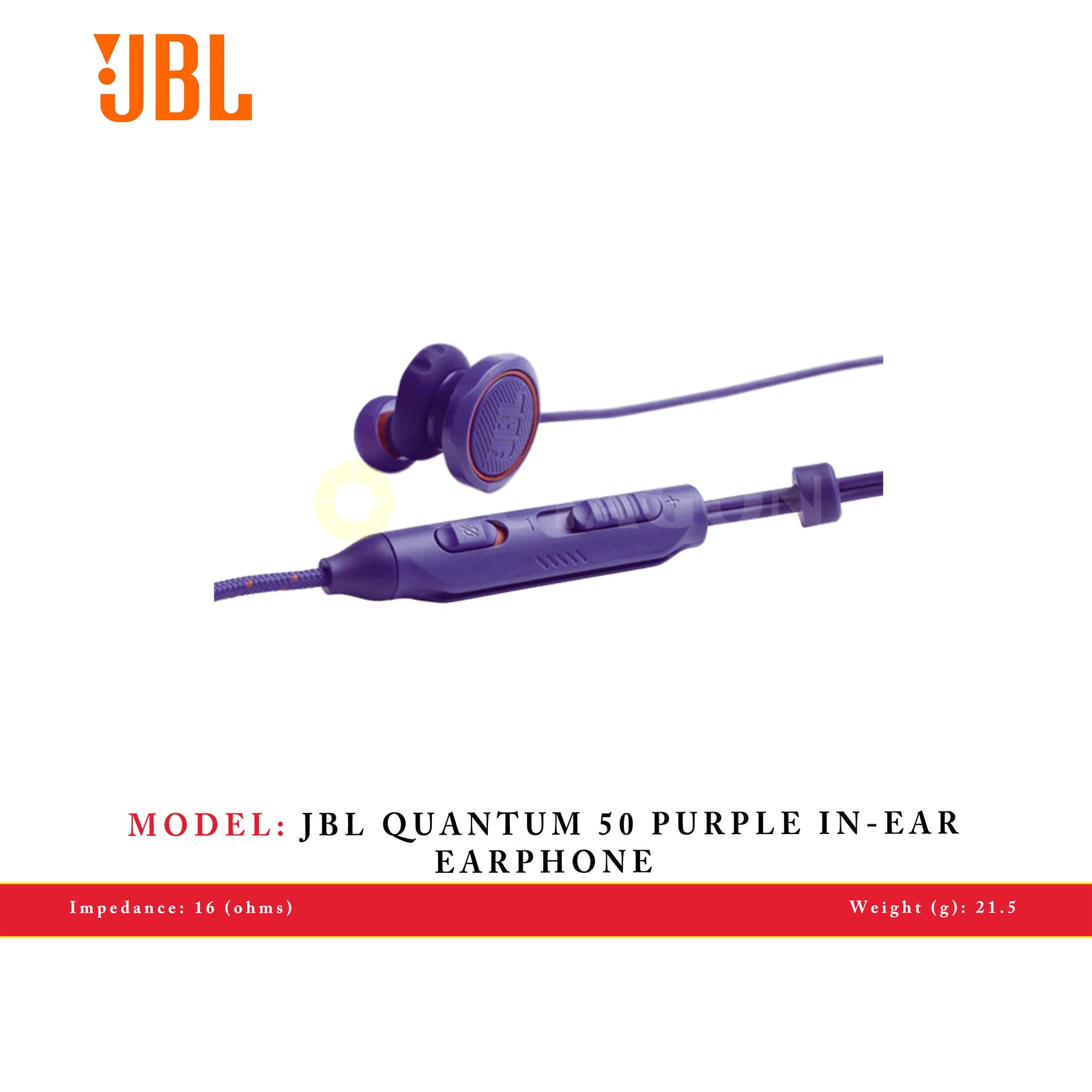 JBL QUANTUM 50 PURPLE IN-EAR EARPHONE