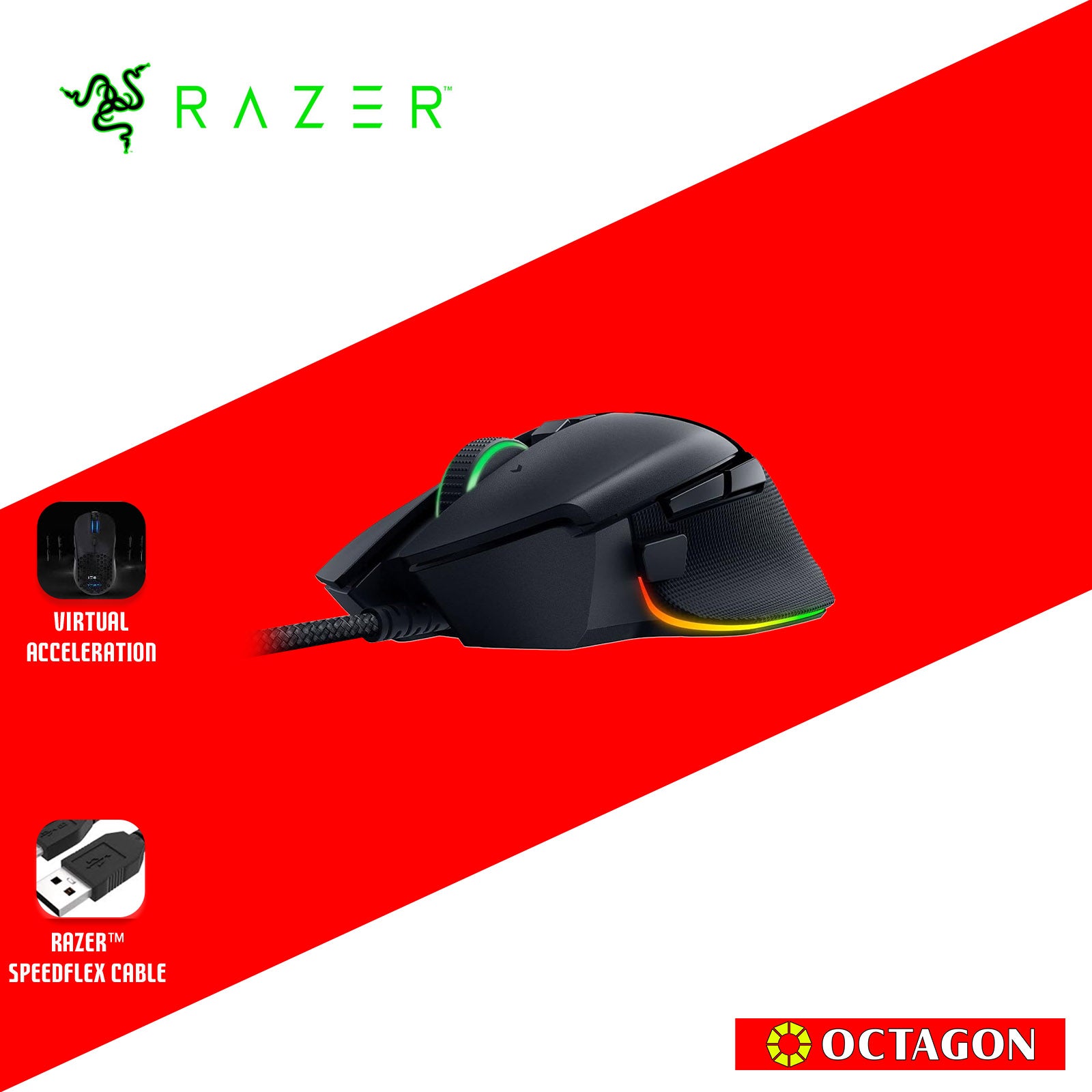 RAZER BASILISK V3 ERGONOMIC WIRED GAMING