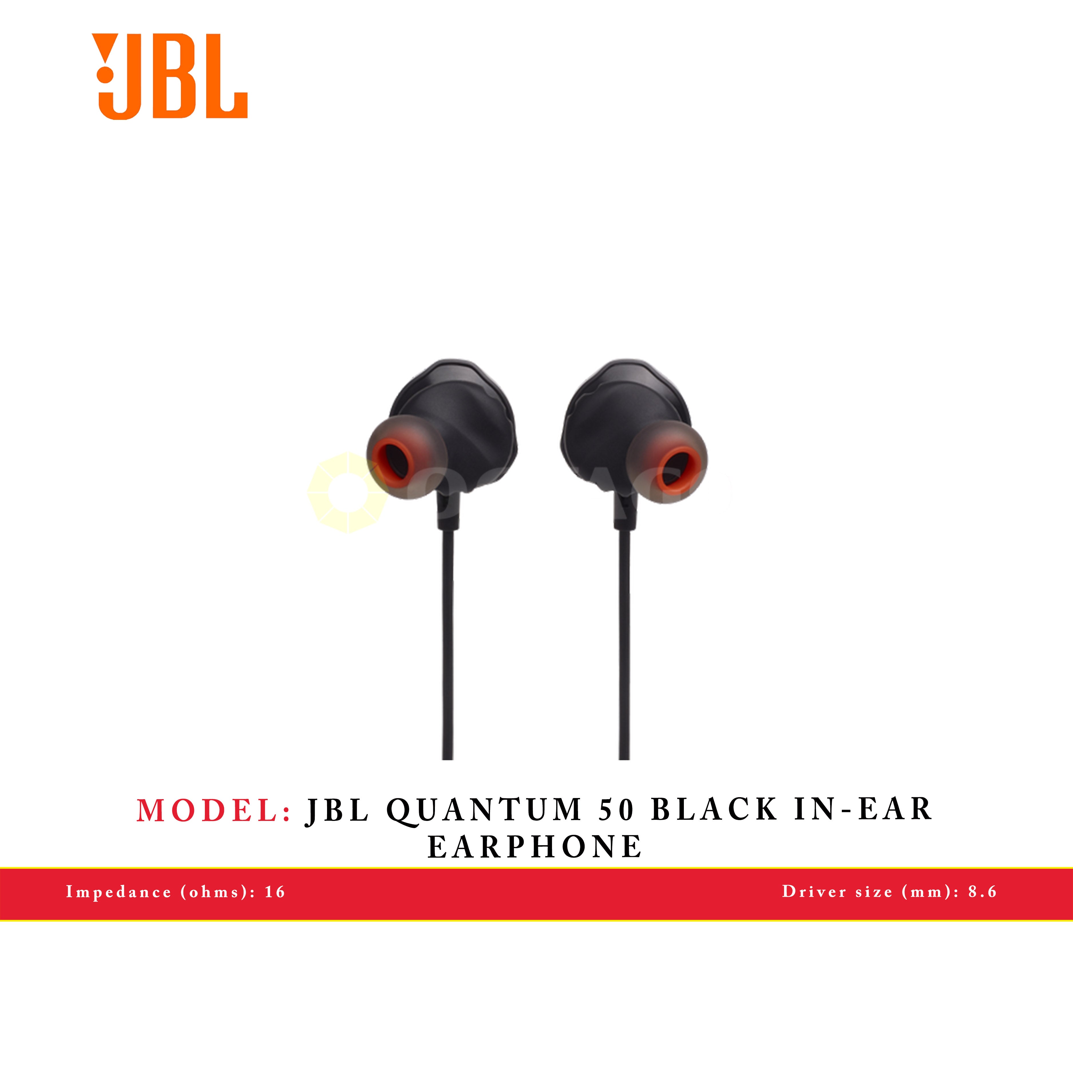 JBL QUANTUM 50 BLACK IN-EAR EARPHONE