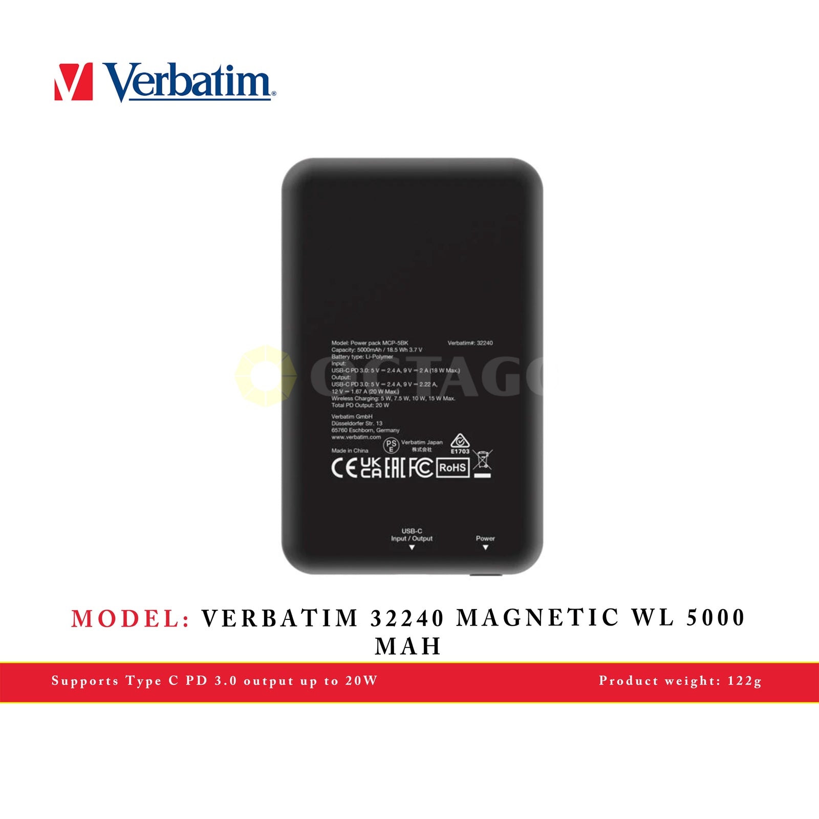 VERBATIM 32240 MAGNETIC WL 5000 MAH