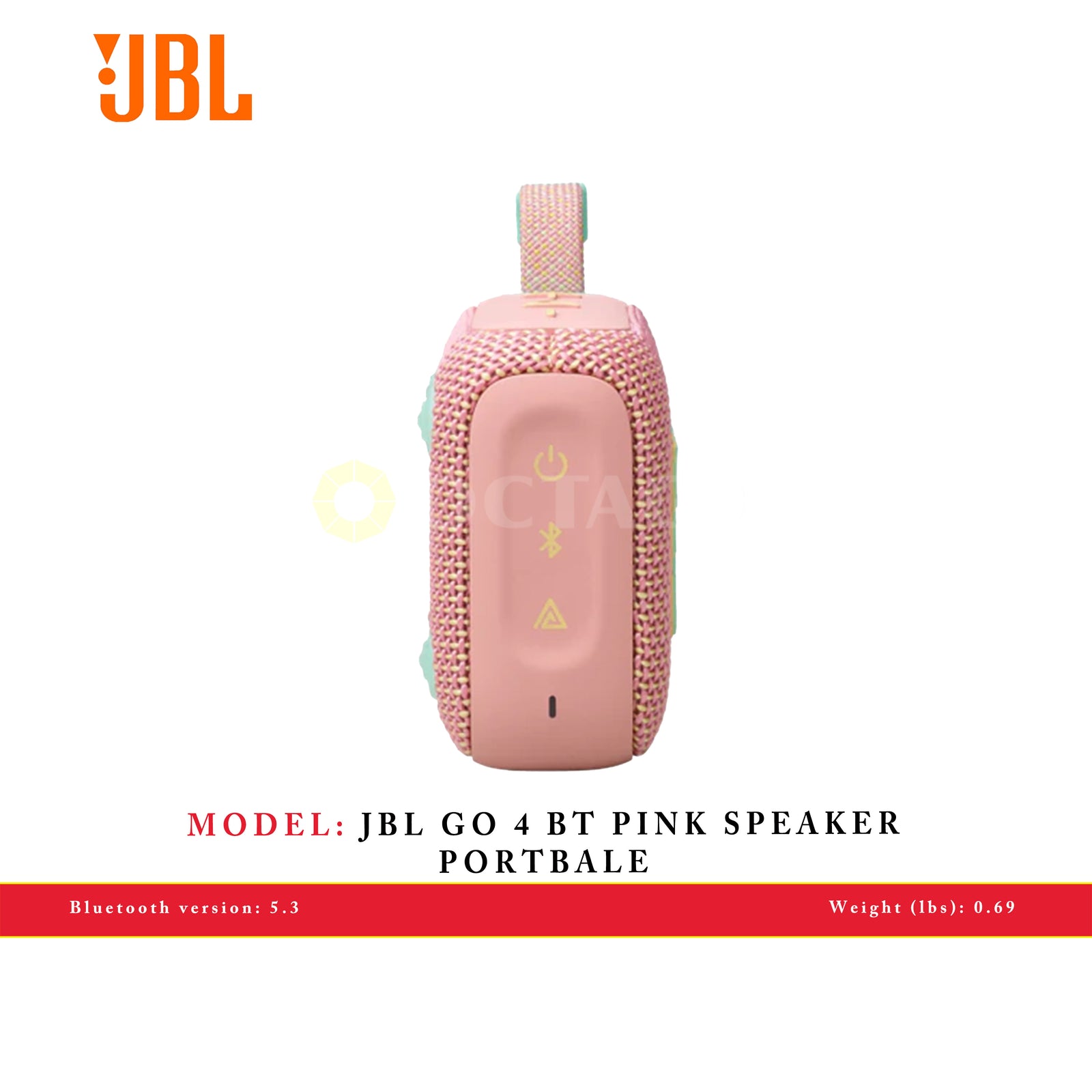 JBL GO 4 BT PINK SPEAKER PORTBALE