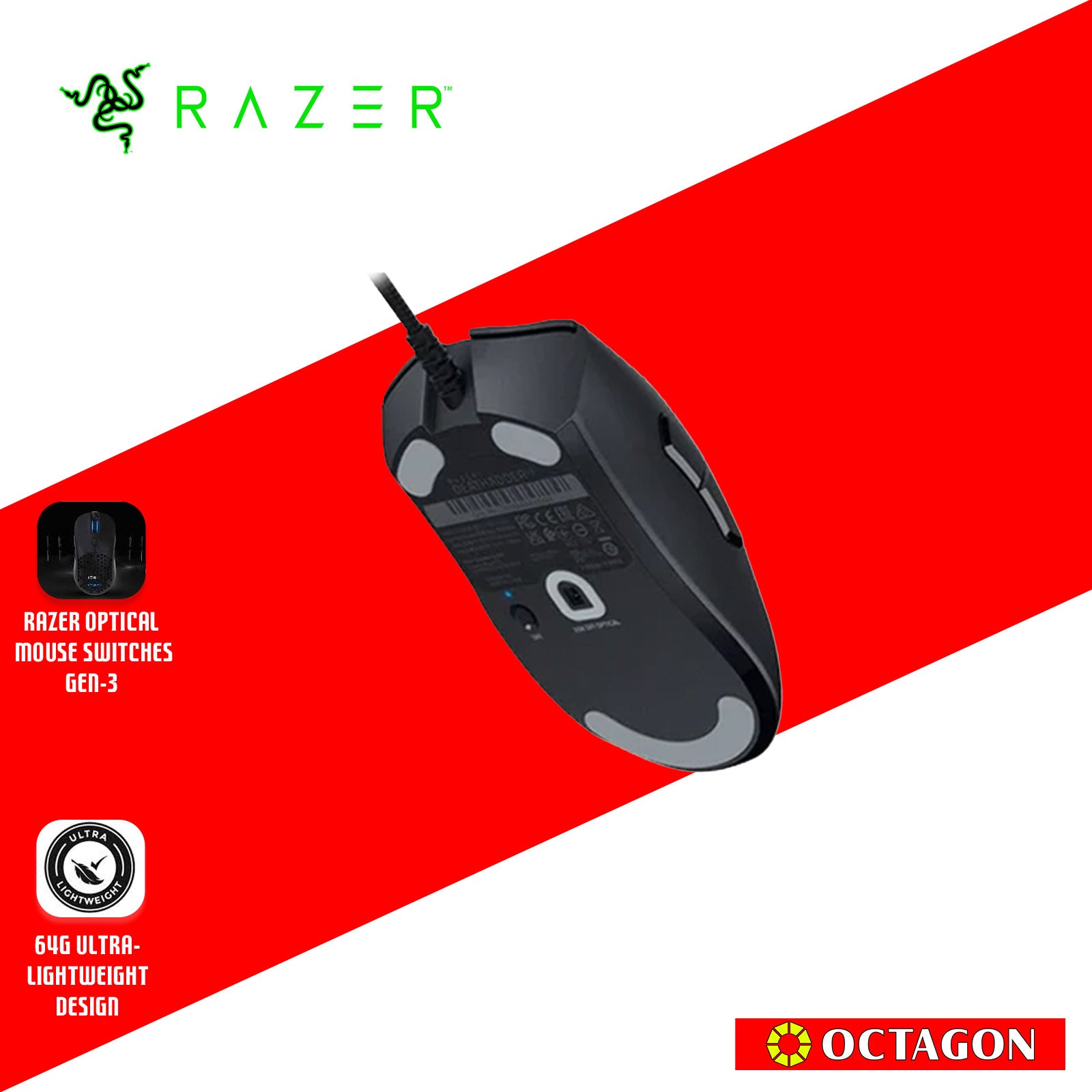 RAZER DEATHADDER V3 USB ERGONOMIC