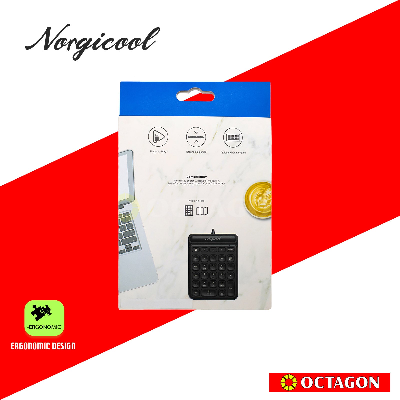 NORGICOOL NK1102 USB NUMERIC KEYPAD