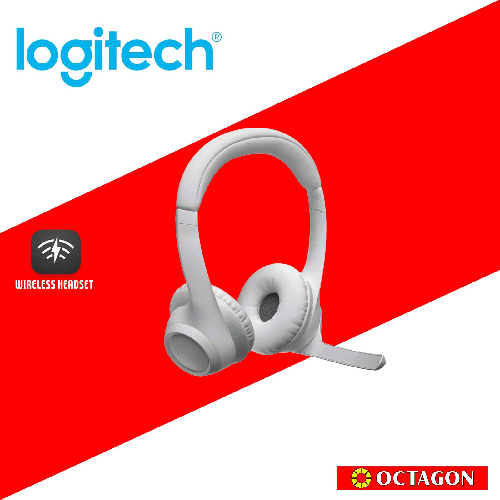 LOGITECH ZONE 300 WHITE BT WIRELESS HEADSET WITH NOISE CANCELLING MIC