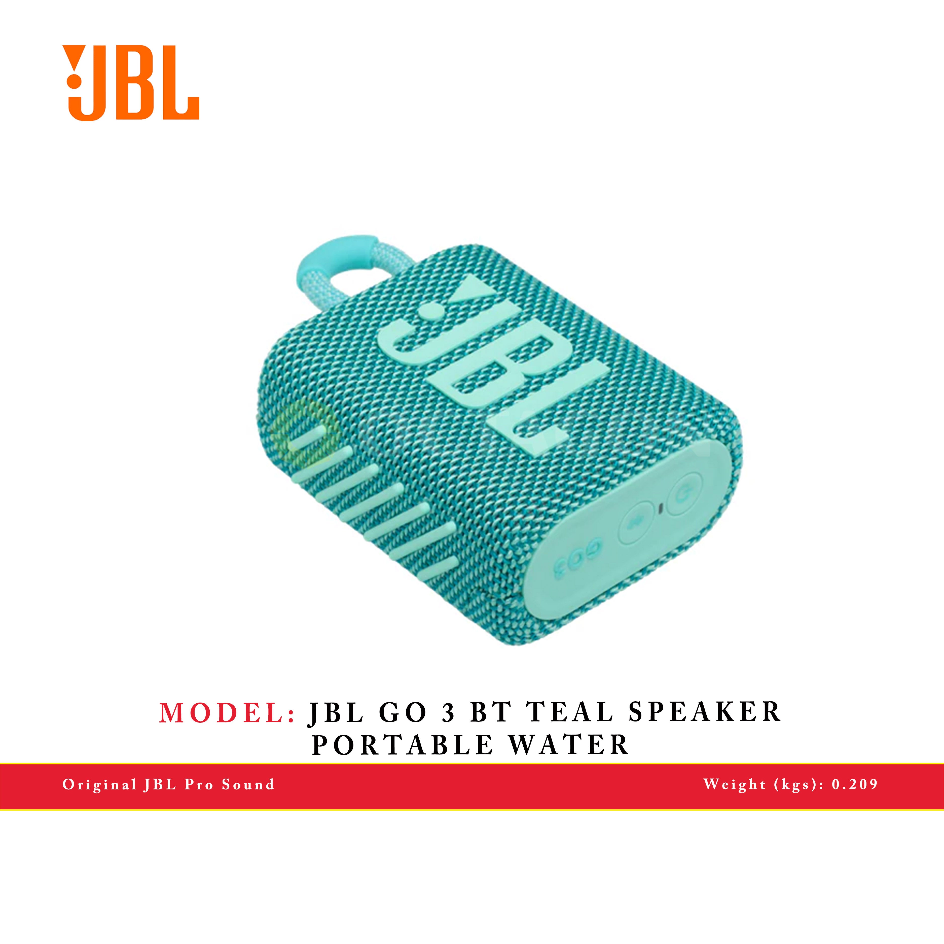 JBL GO 3 BT TEAL SPEAKER PORTABLE WATER