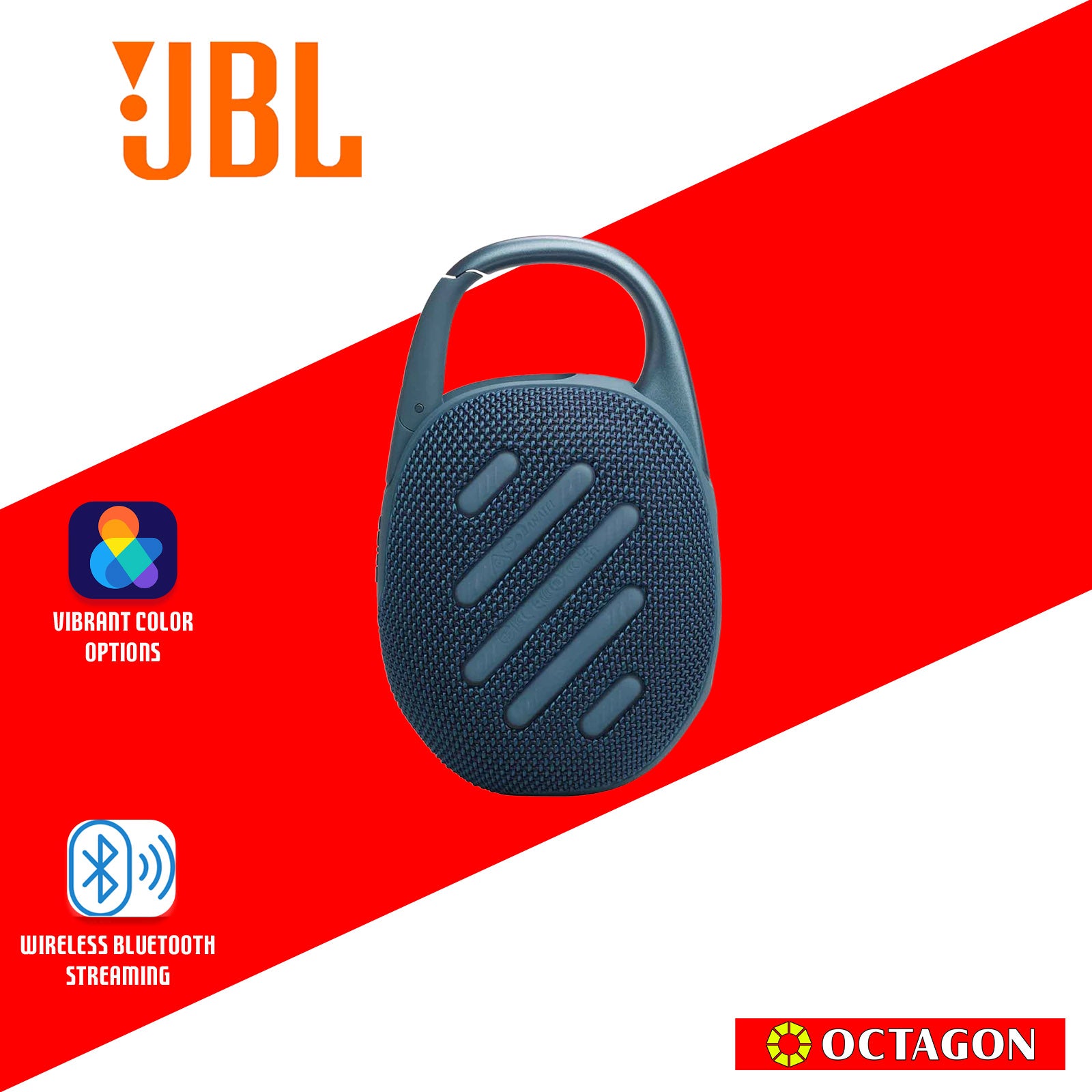 JBL CLIP 5 BLUE BT SPEAKER ULTRA-PORTABLE