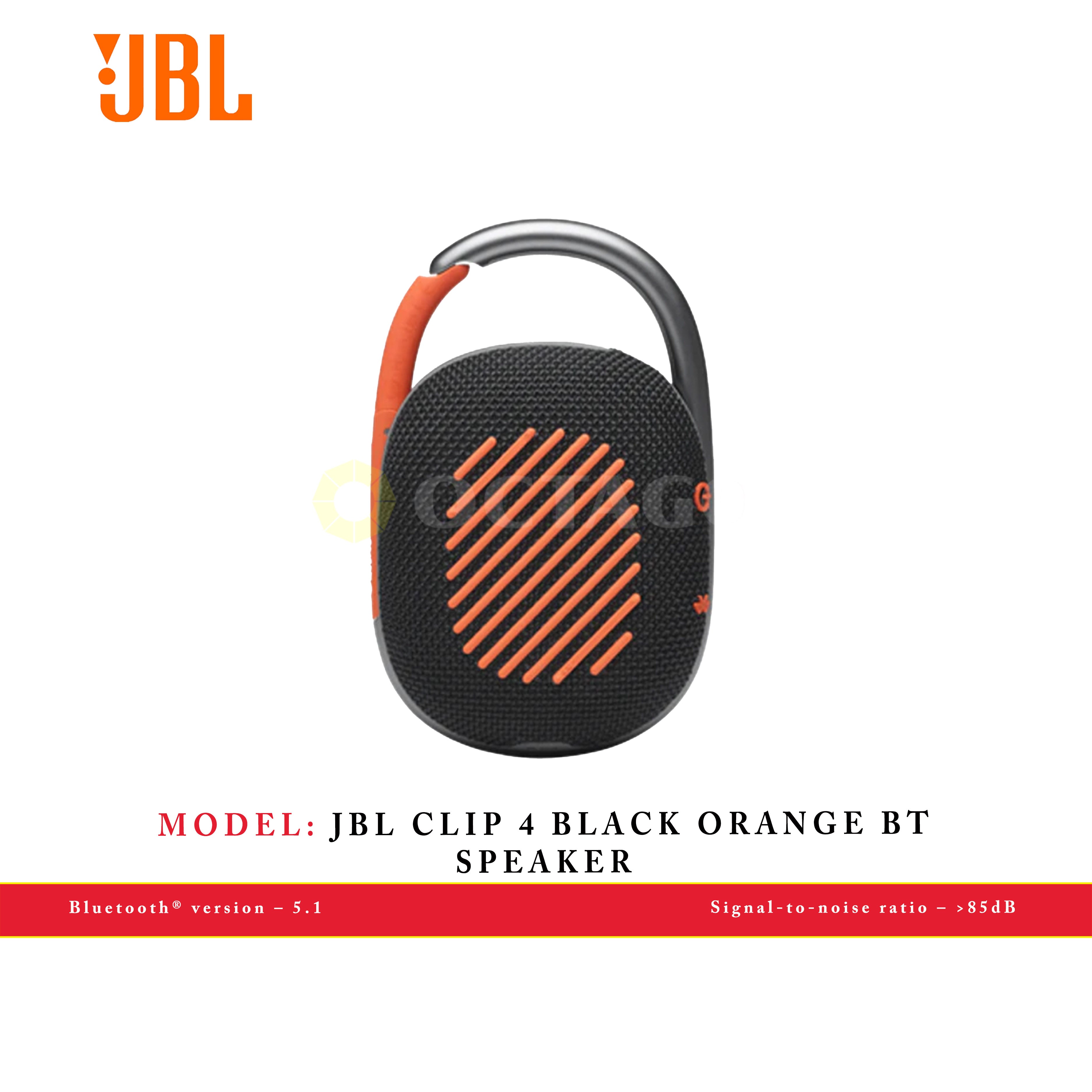 JBL CLIP 4 BLACK ORANGE BT SPEAKER