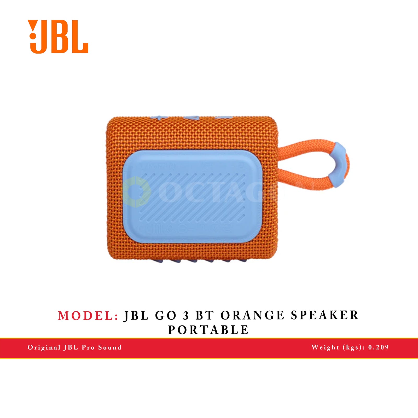 JBL GO 3 BT ORANGE SPEAKER PORTABLE