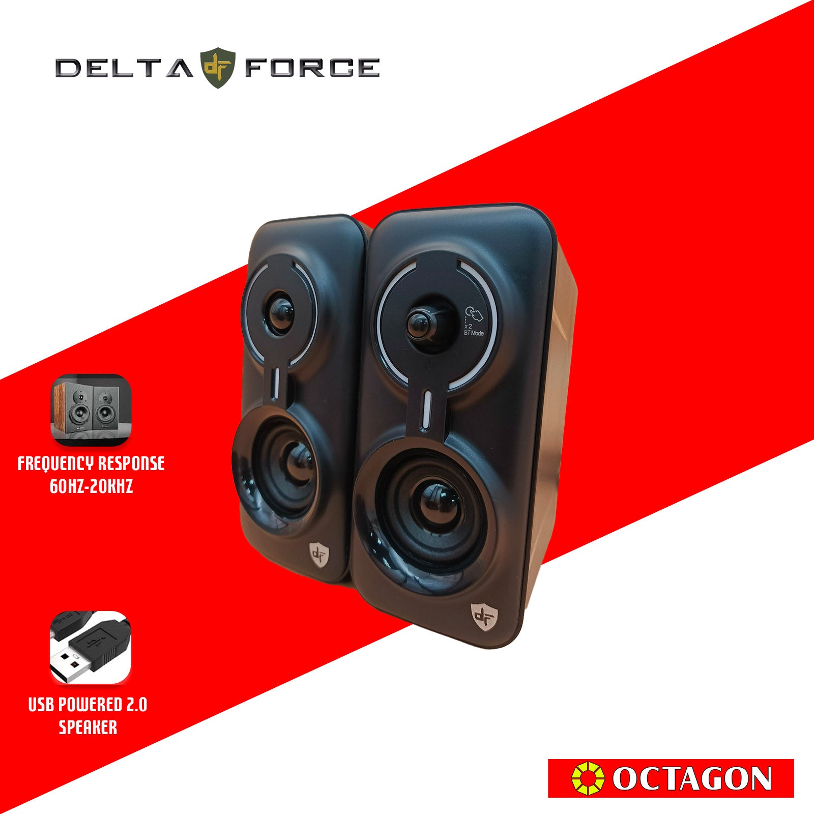 DELTA FORCE GST10 BLUETOOTH RGB USB2.0 SPEAKER