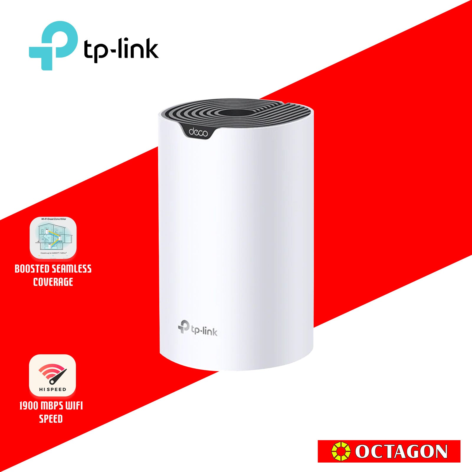 TPLINK DECO S7 3-PACK AC1900 DUAL WHOLE HOME MESH WI-FI SYSTEM