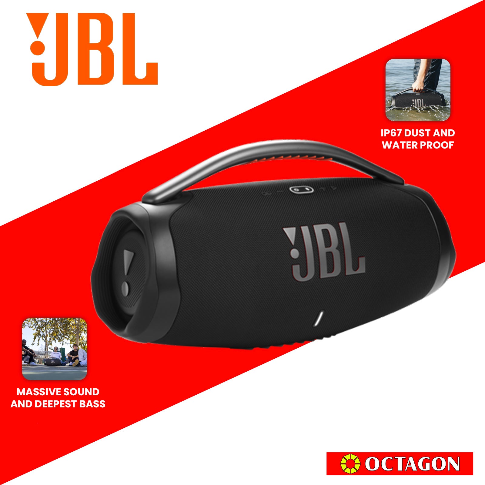 JBL BOOMBOX 3 AS BLACK SPEAKER