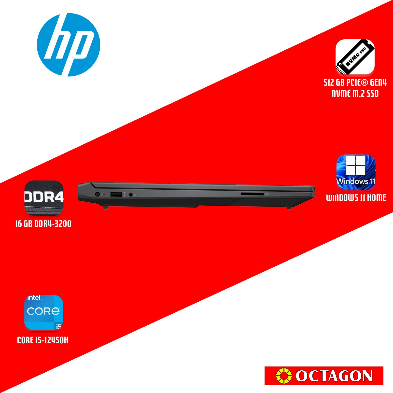 HP VICTUS 15-FA1447TX/ CORE I5-12450H