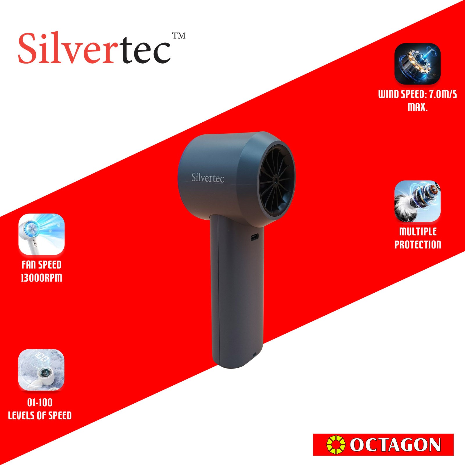 SILVERTEC SMX-IFAN5 ICE COOLING PORTABLE FAN