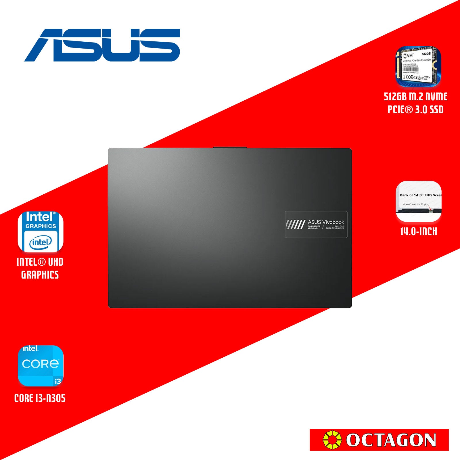 ASUS E1404GA-NK350WSM/ CORE I3-N305