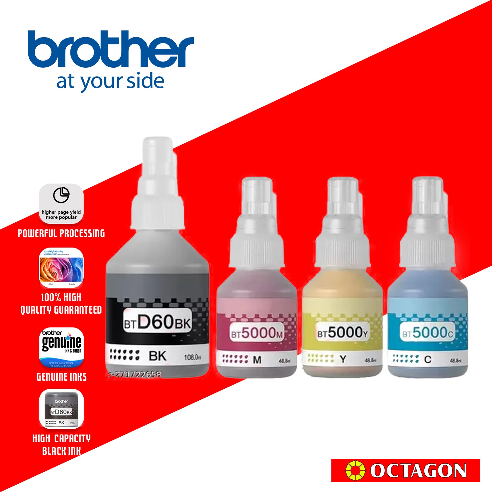 Brother Btd-60Bk Black Ink Bottle