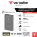 VERBATIM 66908 POWER PACK 5000MAH MAGNETIC WIRELESS CHARGING (GREY)